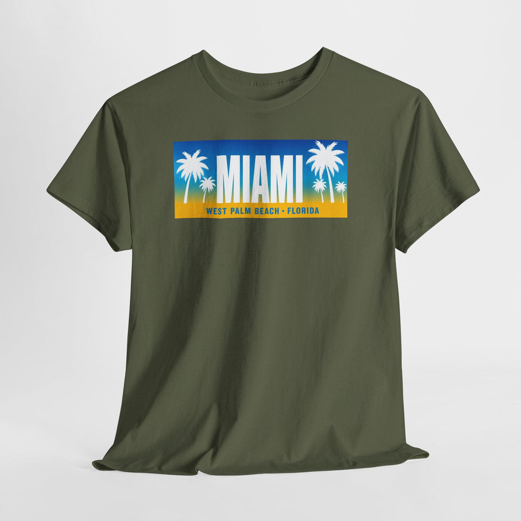 Miami West Palm Beach Vintage Tee — "MIAMI" Beach Palm Trees T‑Shirt