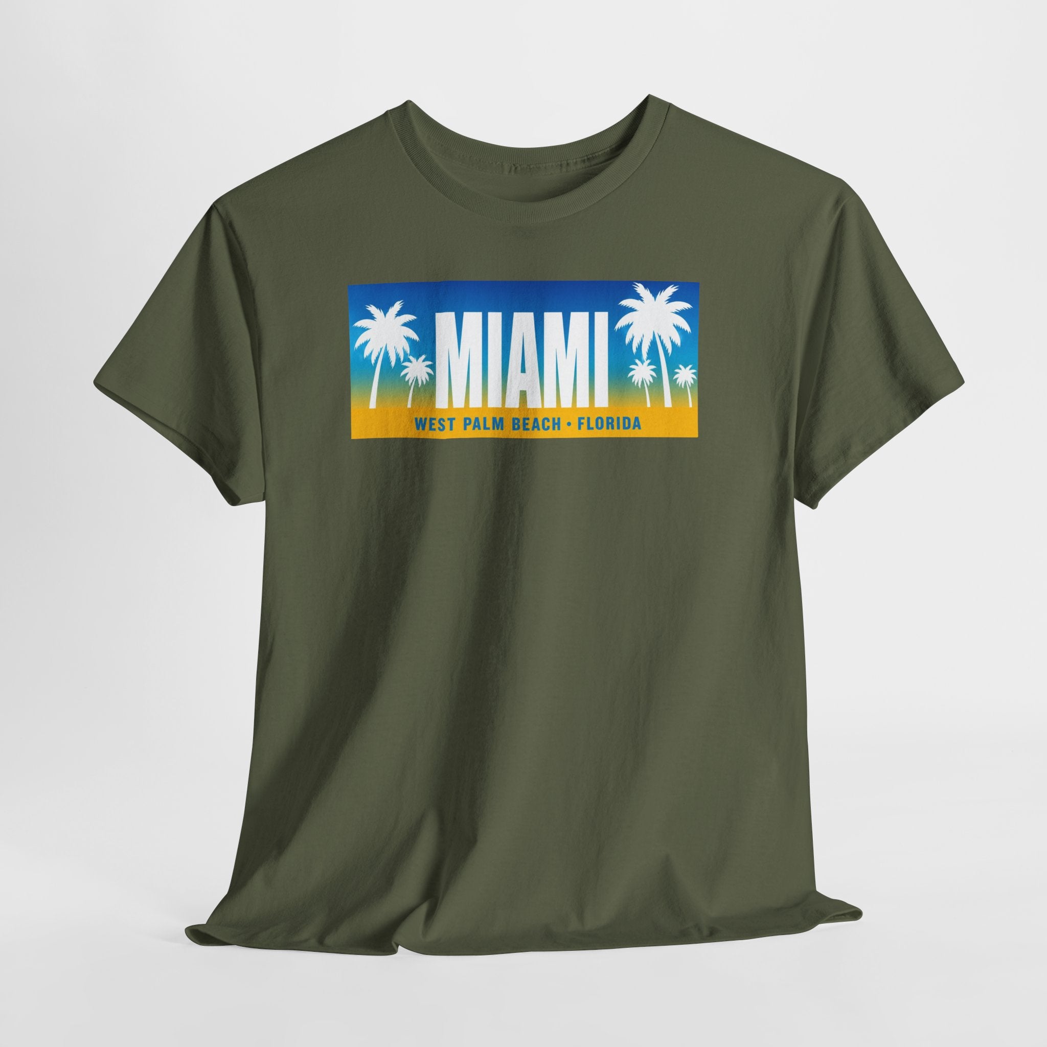 Miami West Palm Beach Vintage Tee — "MIAMI" Beach Palm Trees T‑Shirt