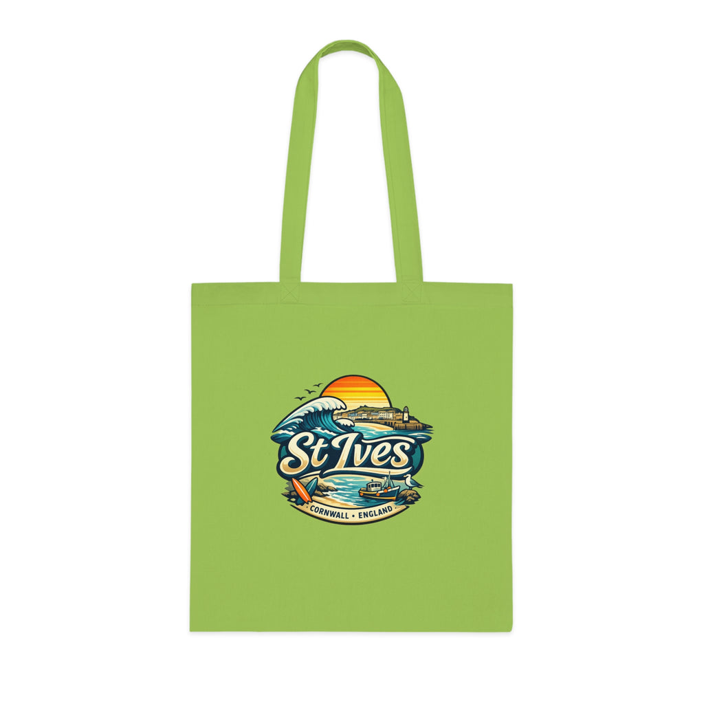 St Ives Beach Tote — Cornwall Surf Sunset Cotton Tote Bag