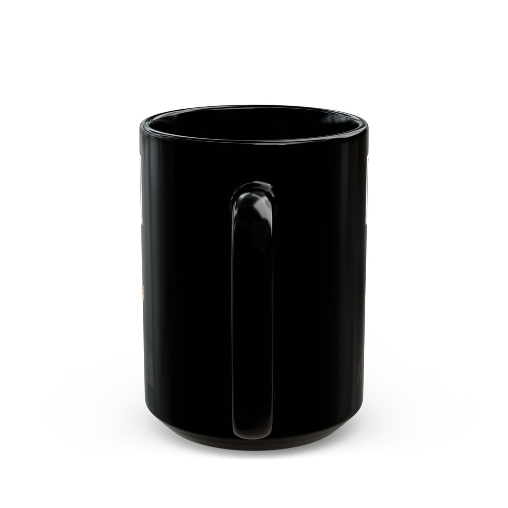 Oasis Inspired Cartoon Band Black Mug — Liam & Noel Ceramic Coffee Cup (11oz/15oz)