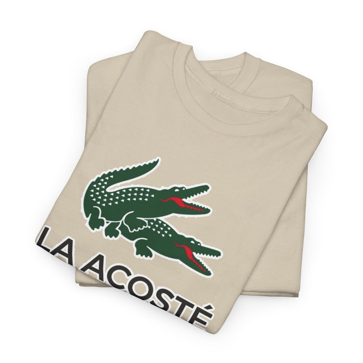 La Acosté Crocodile Logo Graphic Cotton Tee / T-Shirt