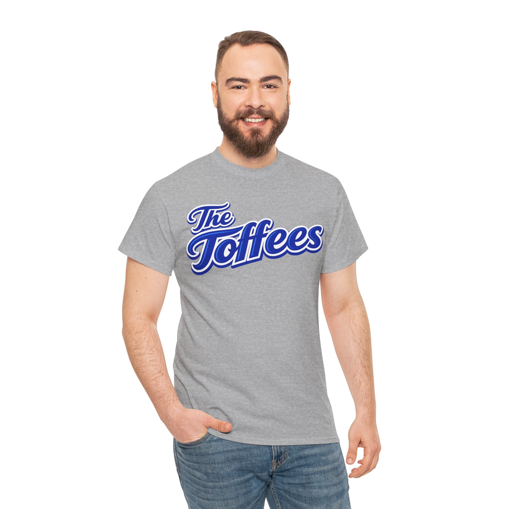 The Toffees Script Tee — Vintage Blue Logo T-Shirt