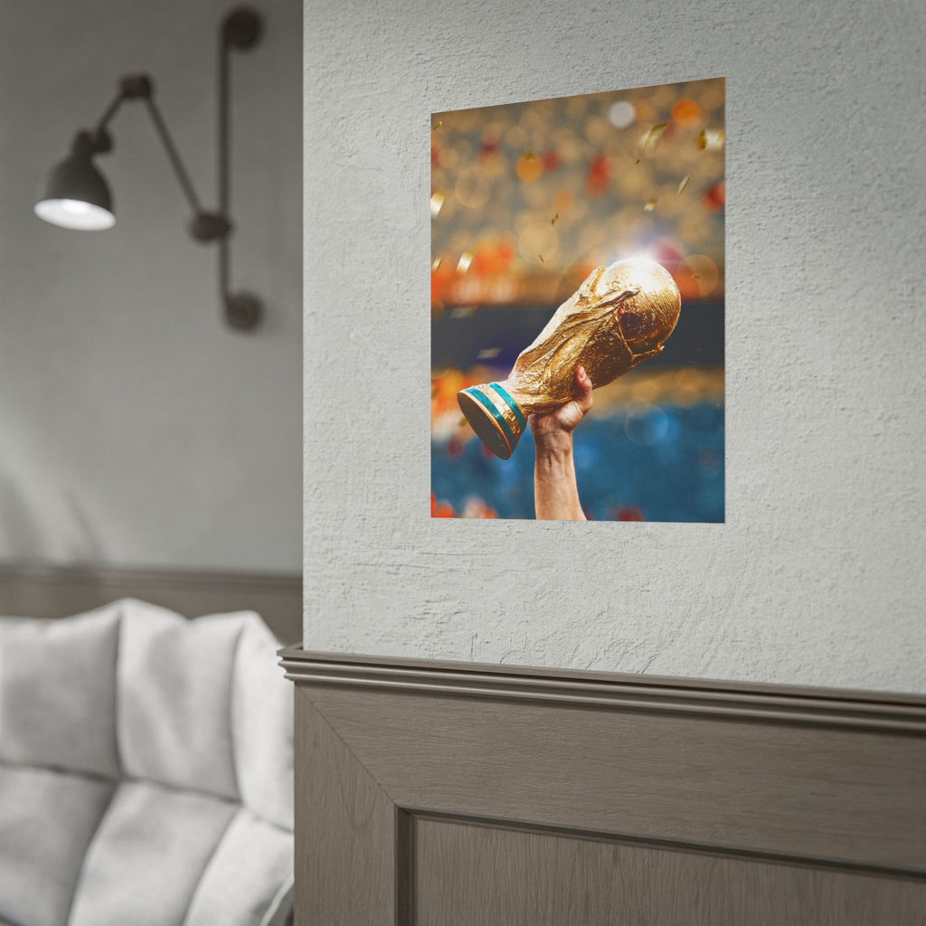 World Cup Trophy Victory Poster – Soccer Trophy Celebration Wall Art