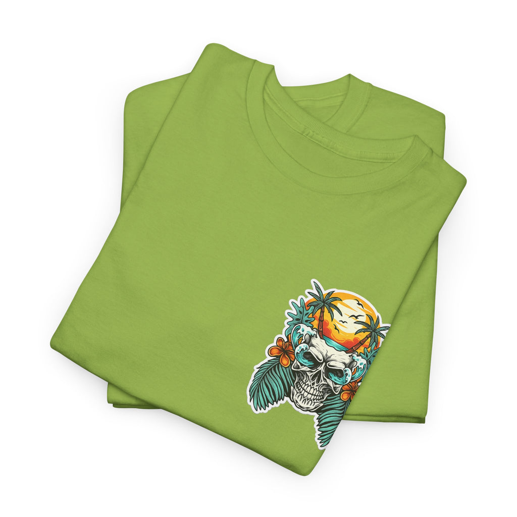 Tropical Skull Tee — Sunset Palm Beach Skull T-Shirt