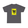Morecambe and Wise Dancing Silhouette Tee – Retro Yellow Frame Graphic T-Shirt