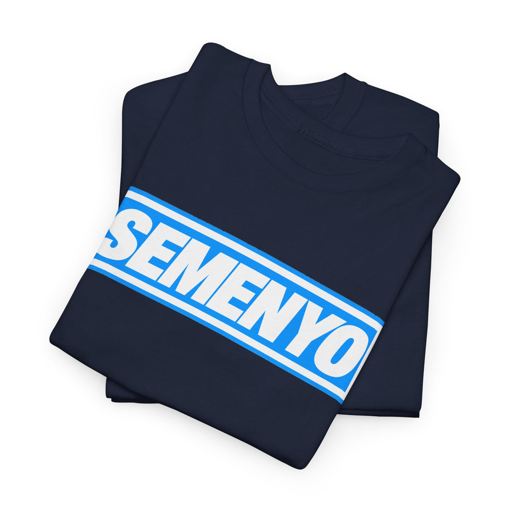 Semenyo Logo T-Shirt — Bold Blue Box-Text Tee