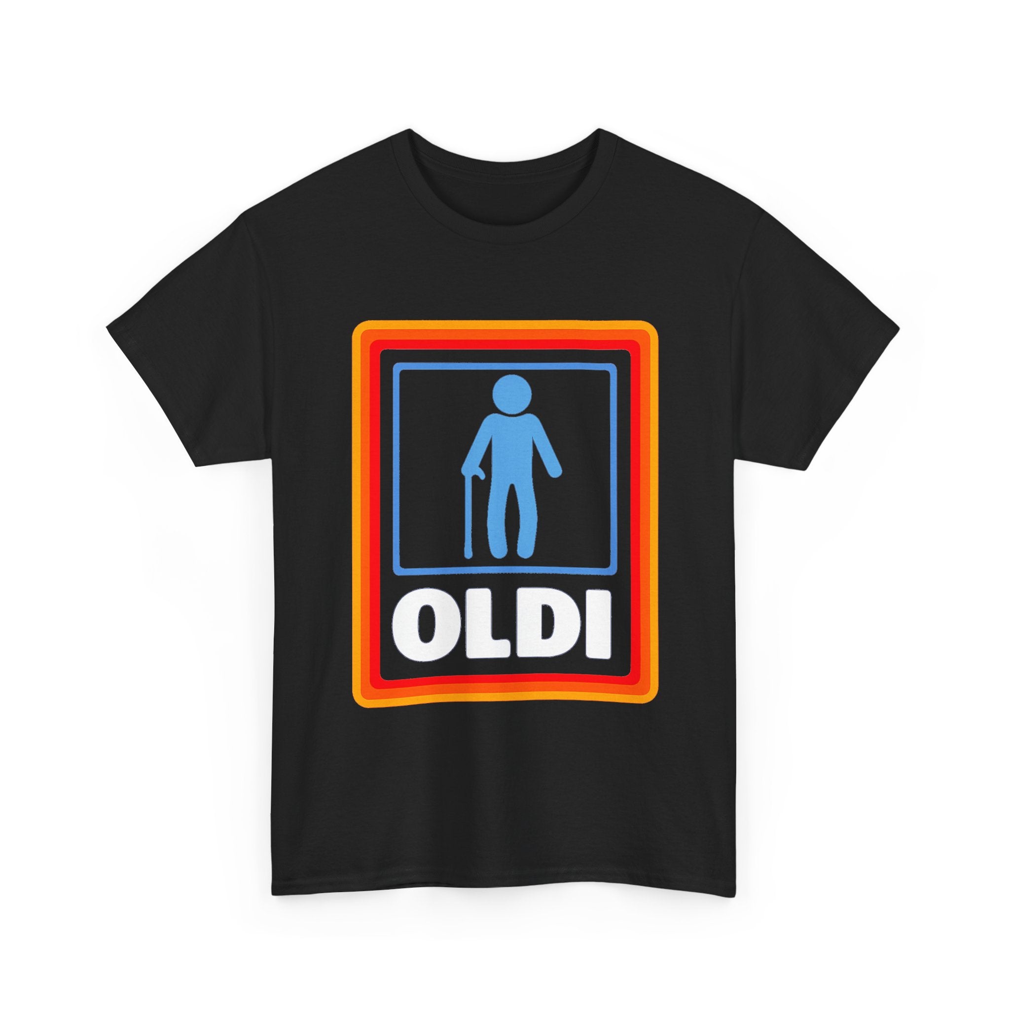 Oldi Retro Logo Tee — Funny Elderly Humour T-Shirt