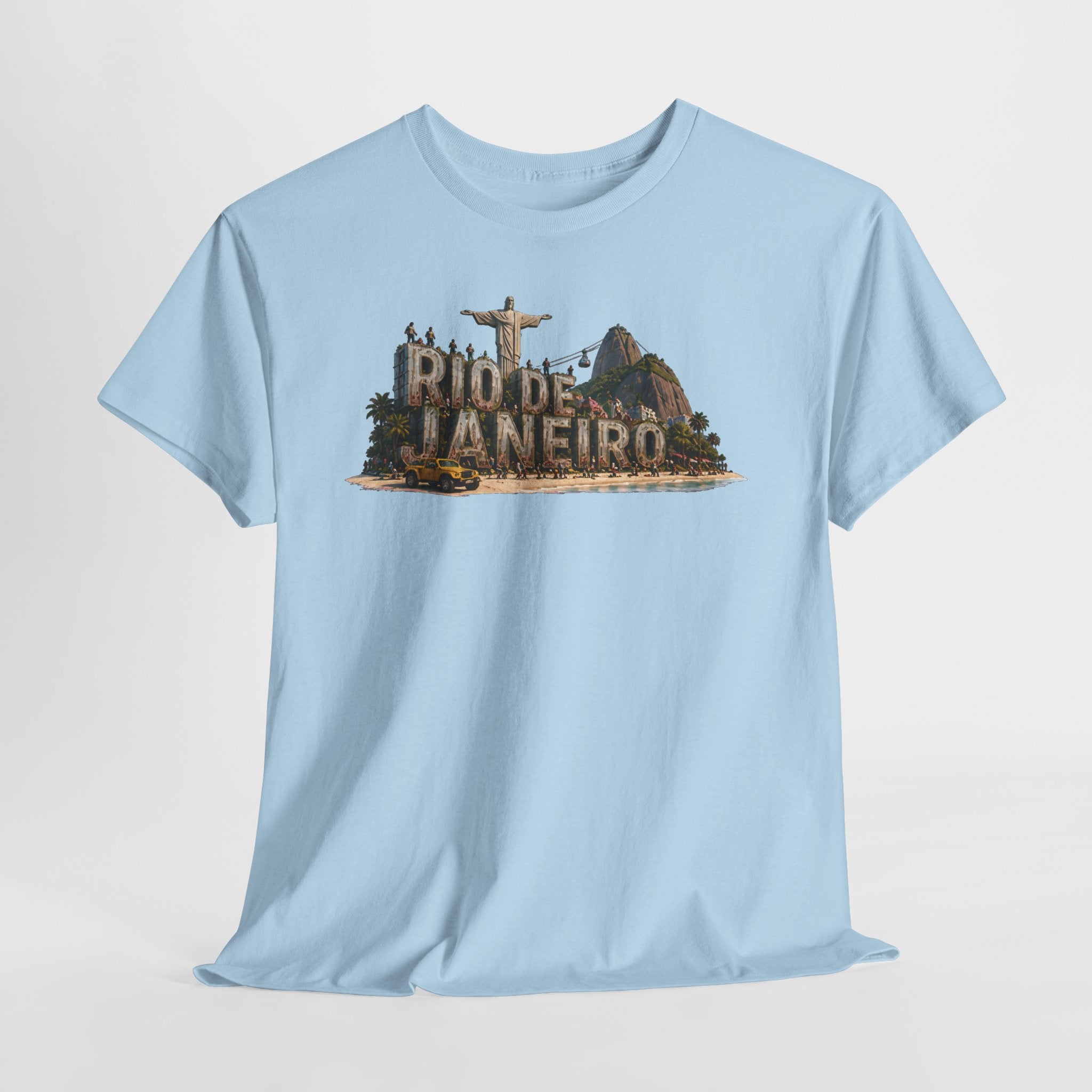 Rio de Janeiro Scenic T‑Shirt — Vintage Travel Tee with Christ the Redeemer Design