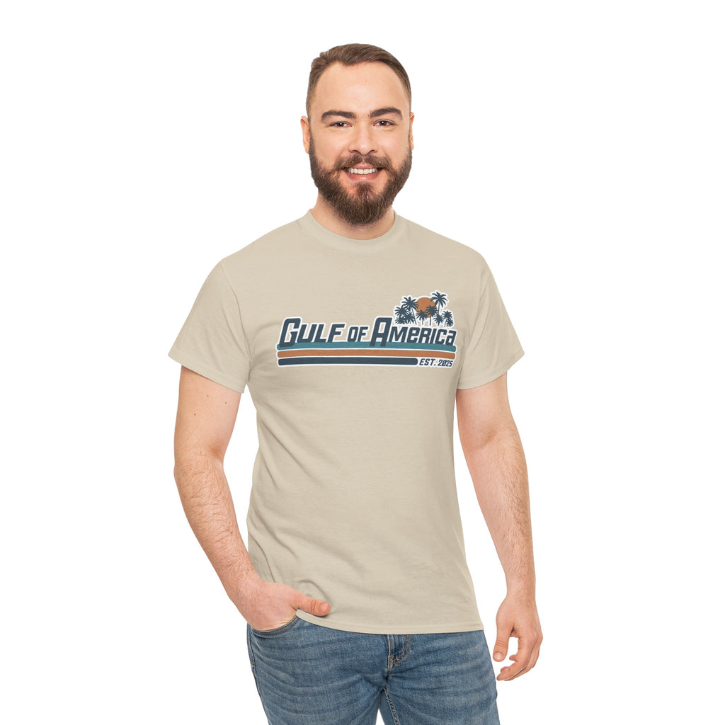 Gulf of America Vintage Surf Tee — Retro Beach Logo T-Shirt
