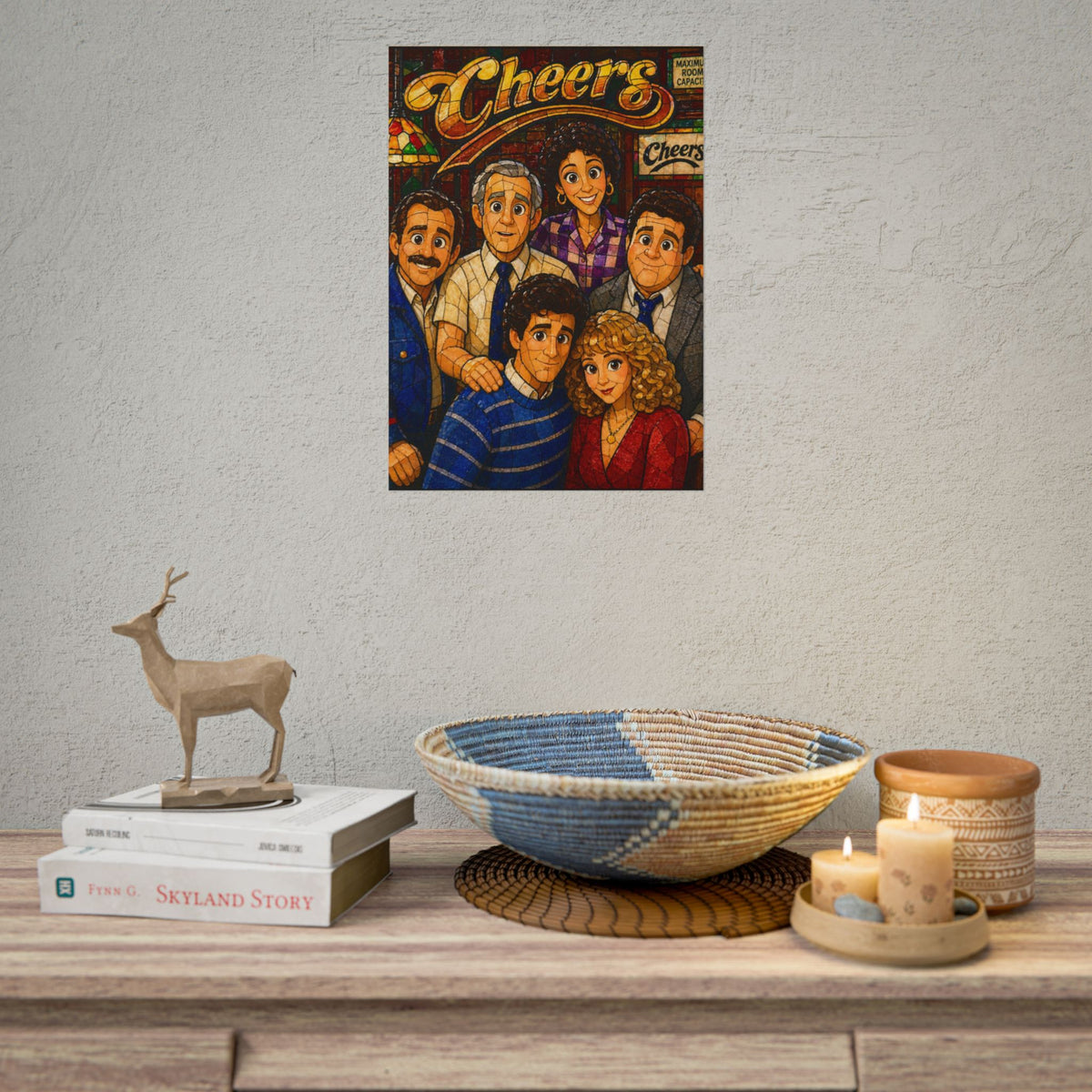Cheers TV Cast Rolled Poster — Retro Sitcom Wall Art