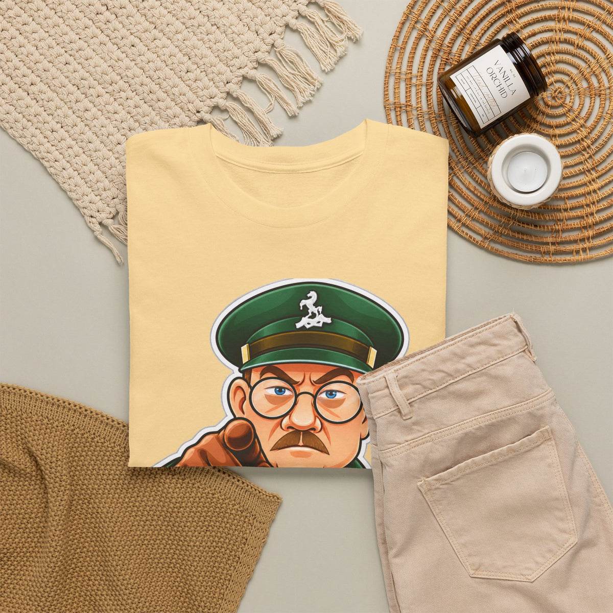 Don’t Tell Him Pike T-Shirt — Vintage Military Sergeant Pointing Graphic Tee