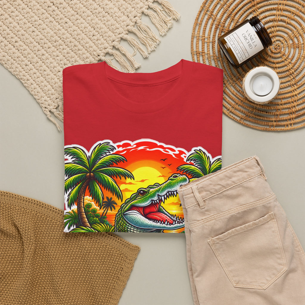 Florida Gator Sunset T-Shirt — Tropical Palm Beach Vacation Tee