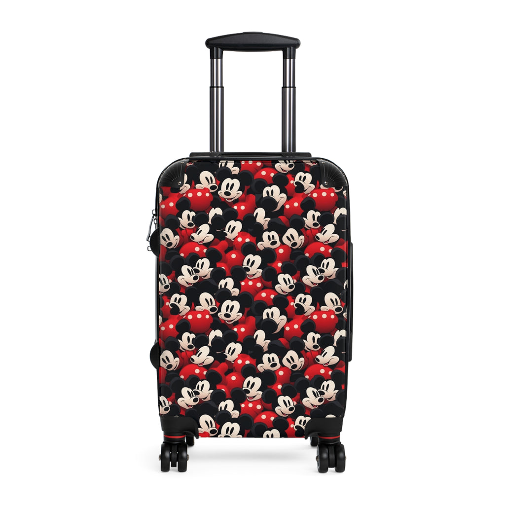 Mickey Mouse Pattern Carry-On Suitcase – Retro Disney Travel Luggage