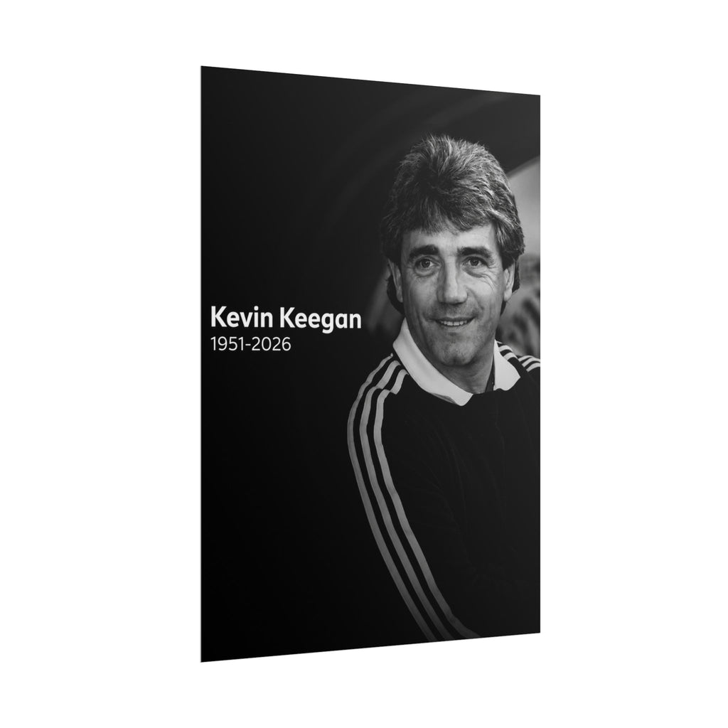 Kevin Keegan Memorial Sports Portrait Poster – "Kevin Keegan 1951–2026"