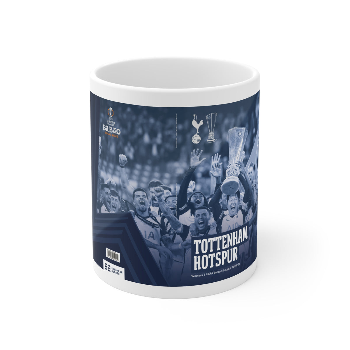 2025 UEFA Europa League Winners Programme Cover Inspired Ceramic Coffee Mug — 11oz & 15oz