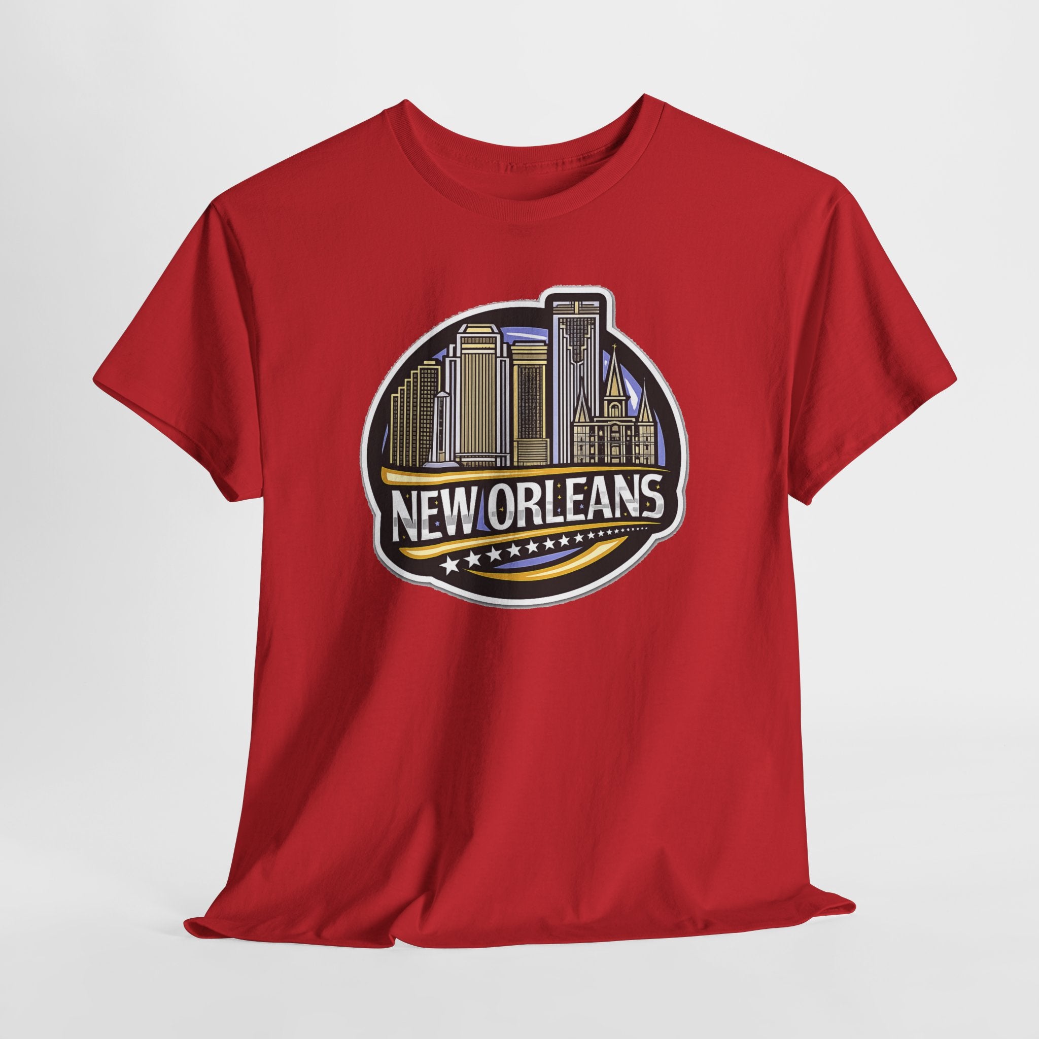 New Orleans Skyline Cotton T-Shirt — City Badge Tee