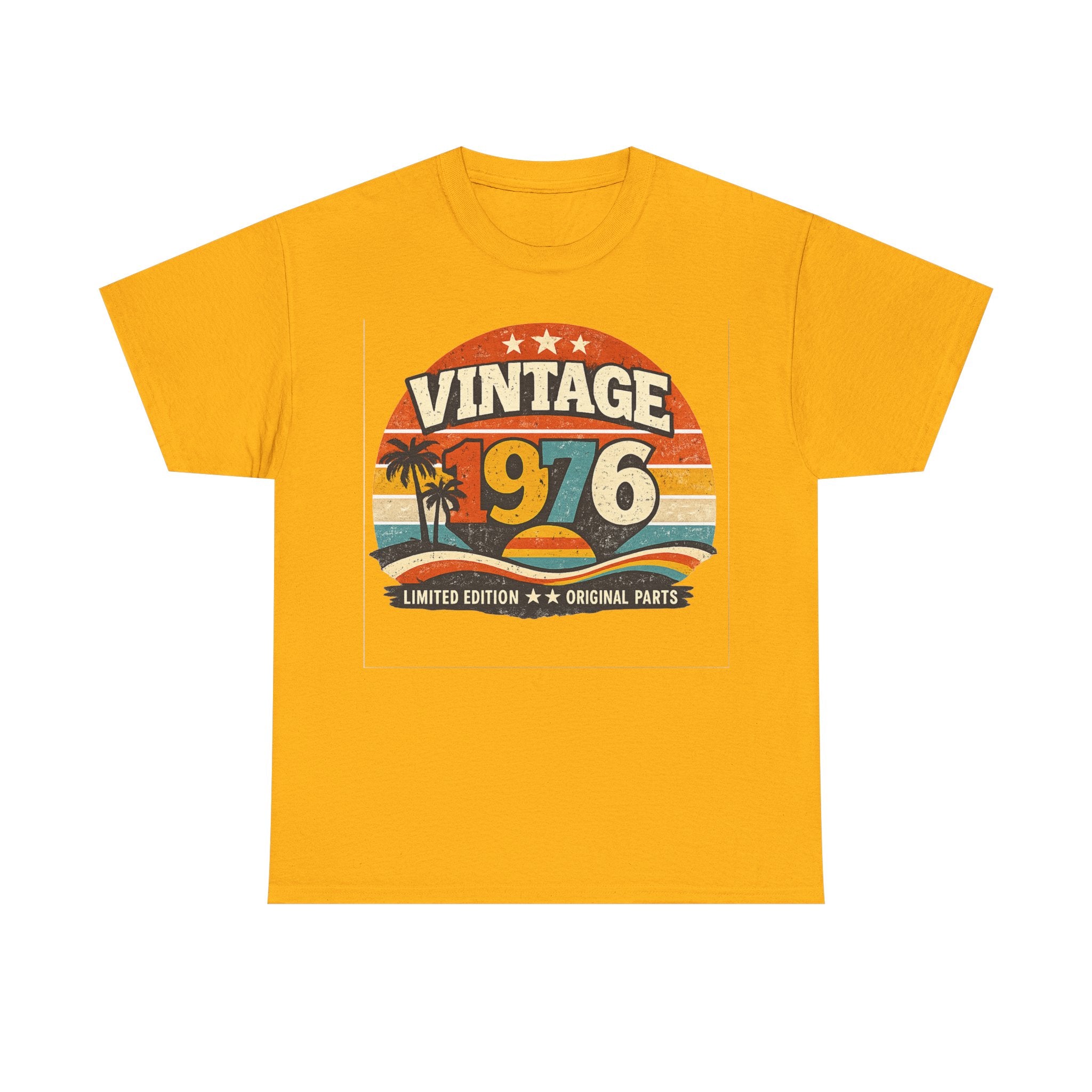 Vintage 1976 T-Shirt — Retro Beach Graphic "Vintage 1976" Birthday Tee