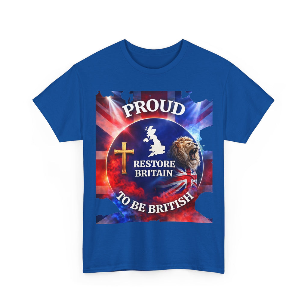 Proud to Be British Restore Britain Cotton T‑Shirt