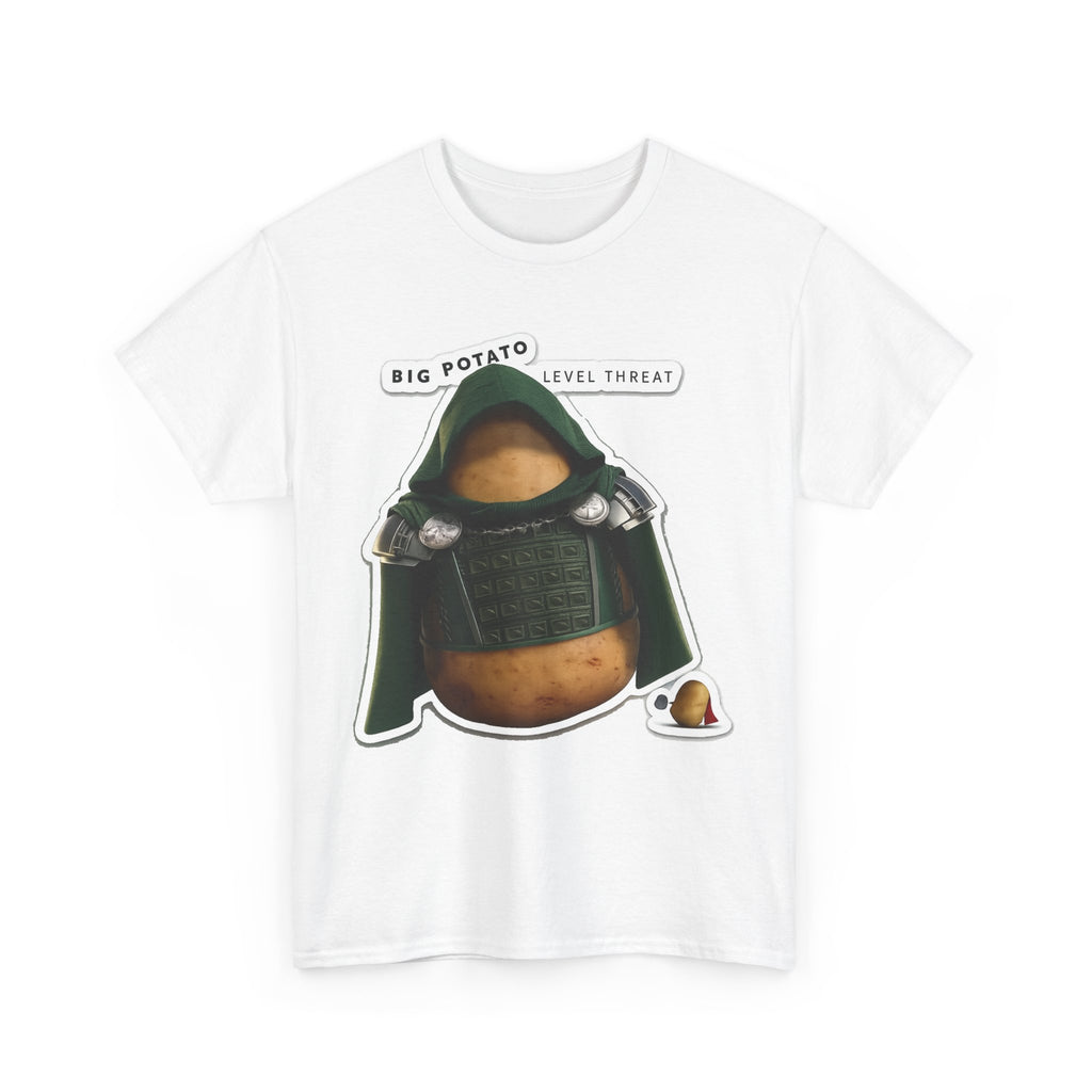 Big Potato "Level Threat" Doom Tee — Funny Potato Soldier Graphic T-Shirt