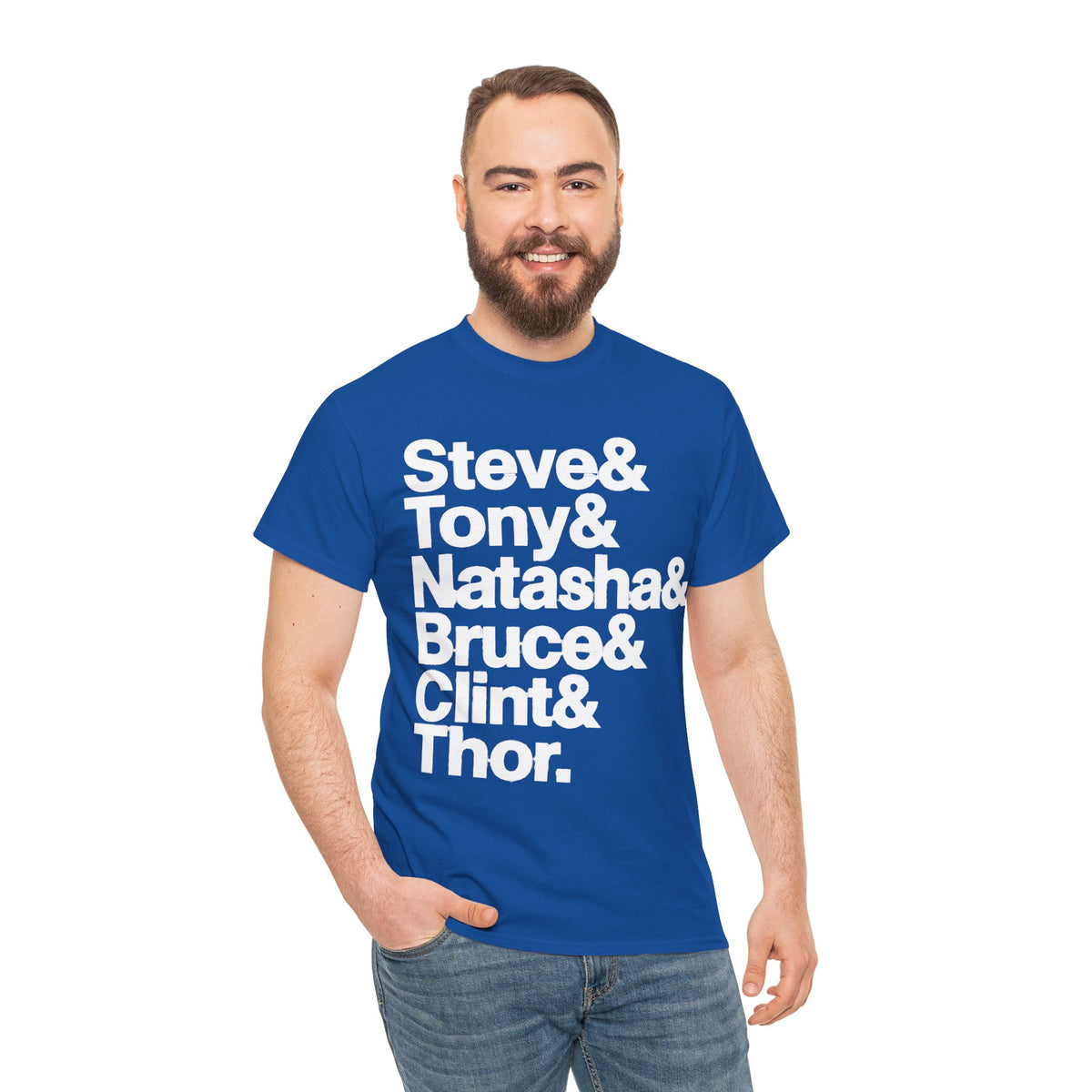 Avenger Names T-Shirt — Steve & Tony & Natasha & Bruce & Clint & Thor Tee