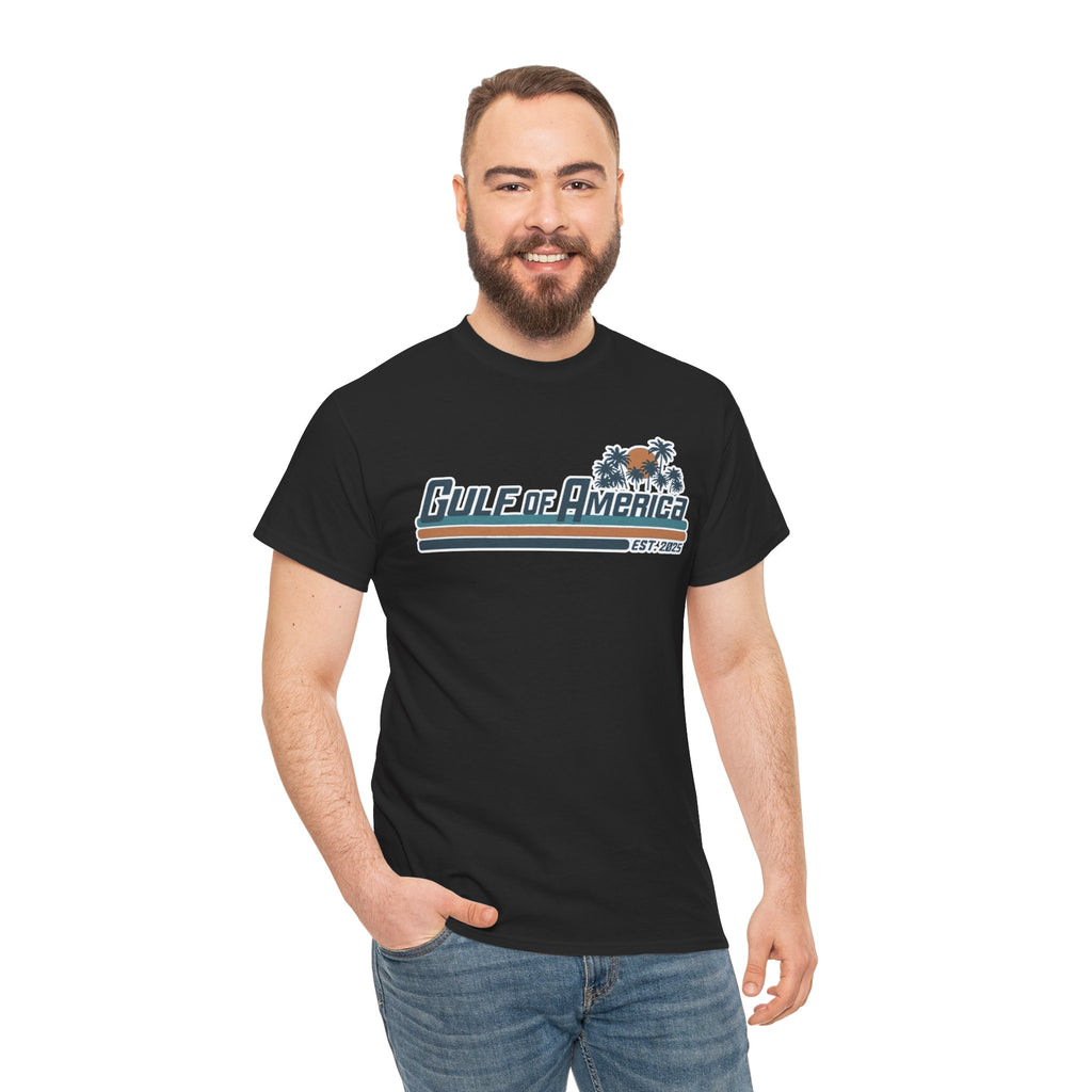 Gulf of America Vintage Surf Tee — Retro Beach Logo T-Shirt