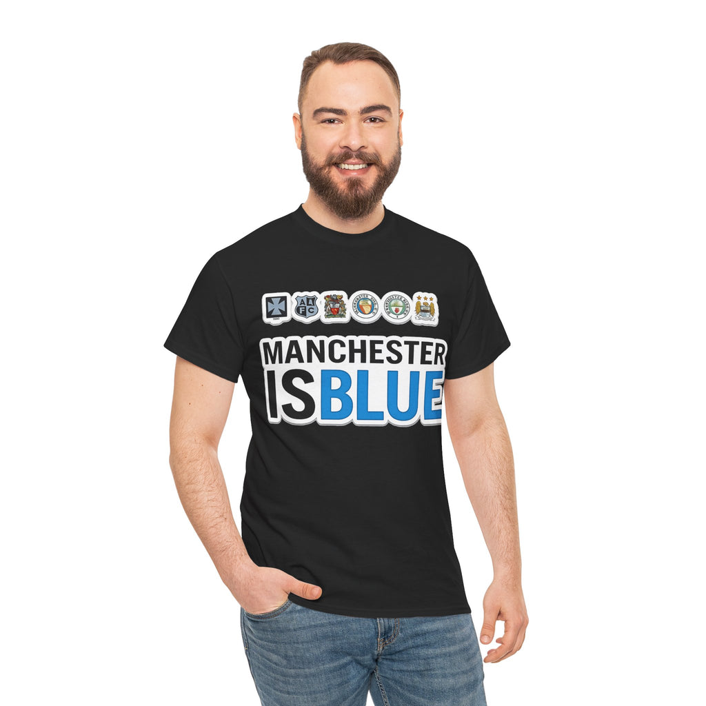 Manchester Is Blue Tee — Manchester City Supporter T-Shirt