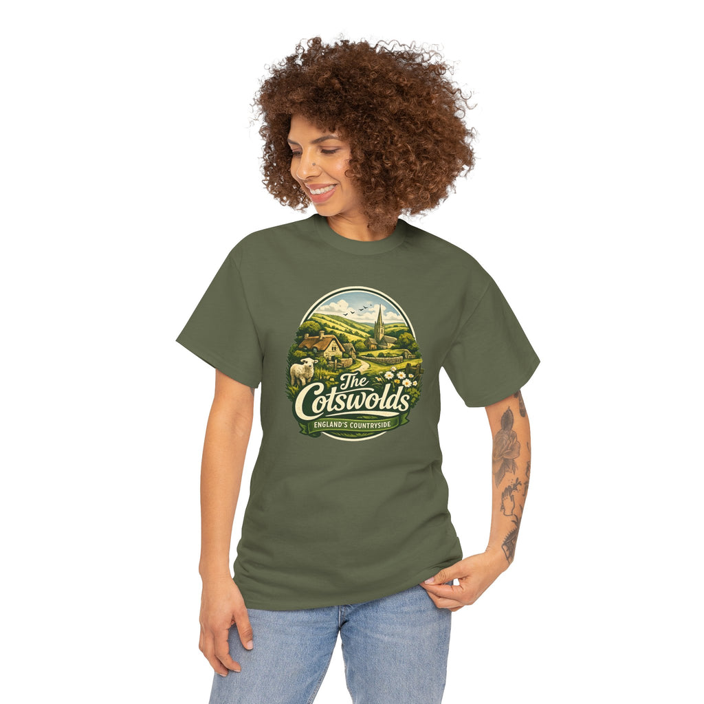 Cotswolds Vintage Landscape T‑Shirt — The Cotswolds Countryside Tee
