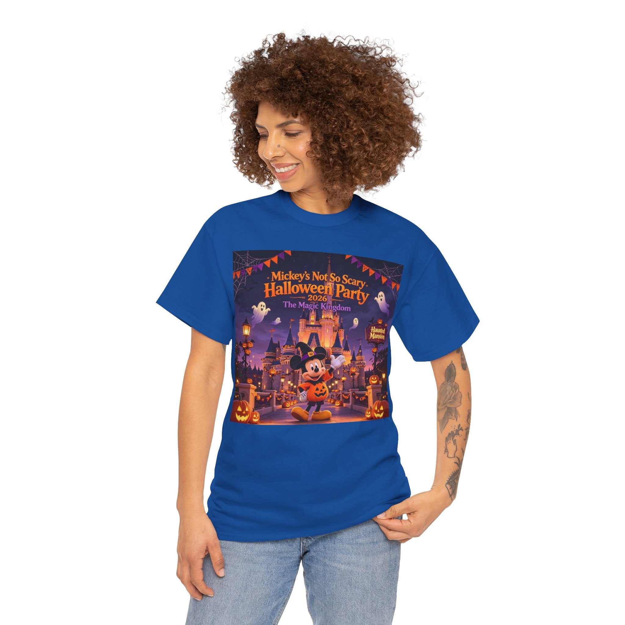 Halloween Mickey T-Shirt — "Not So Scary Halloween Party" Castle Graphic Tee