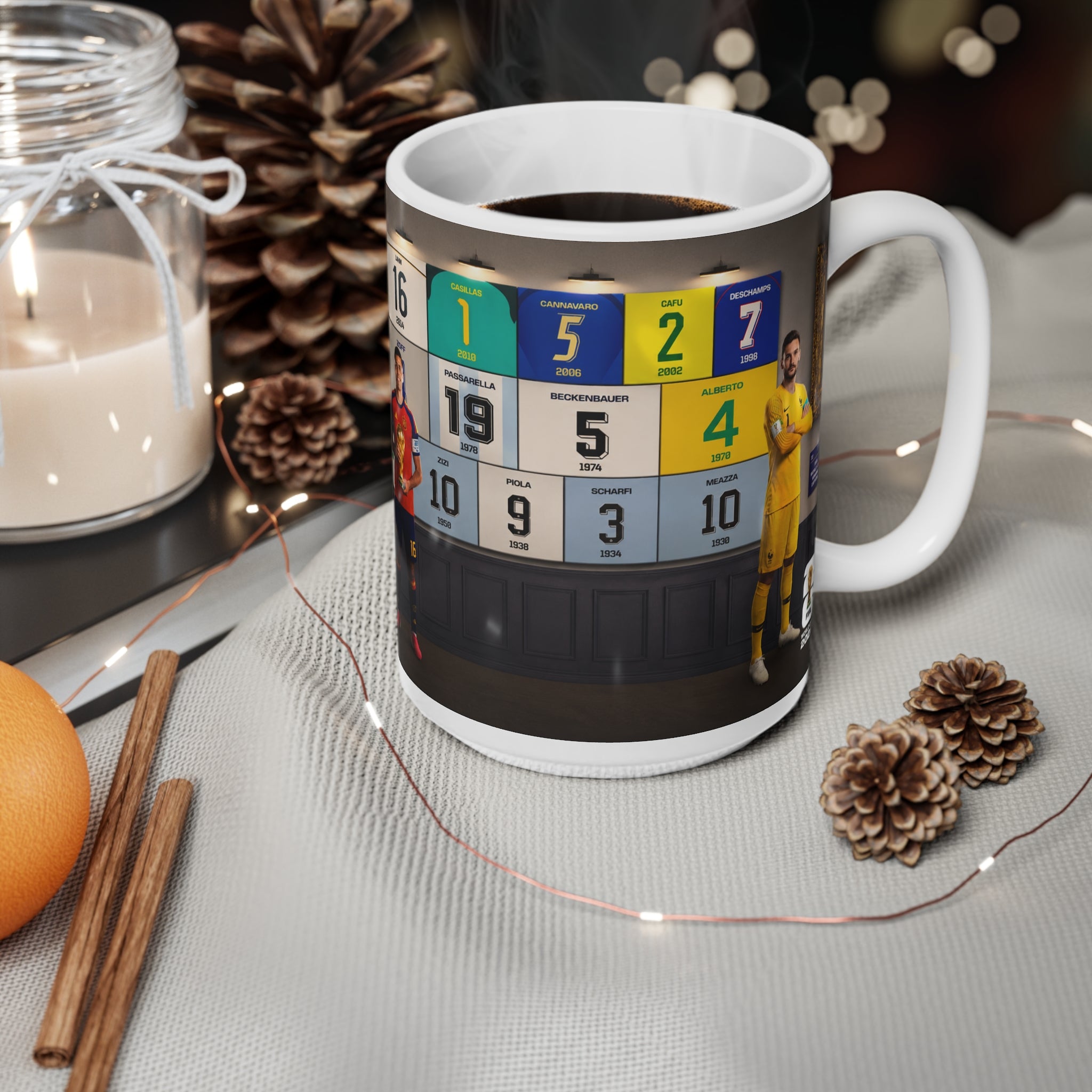 World Cup Winner Captains Number Wall Ceramic Mug — 11oz & 15oz