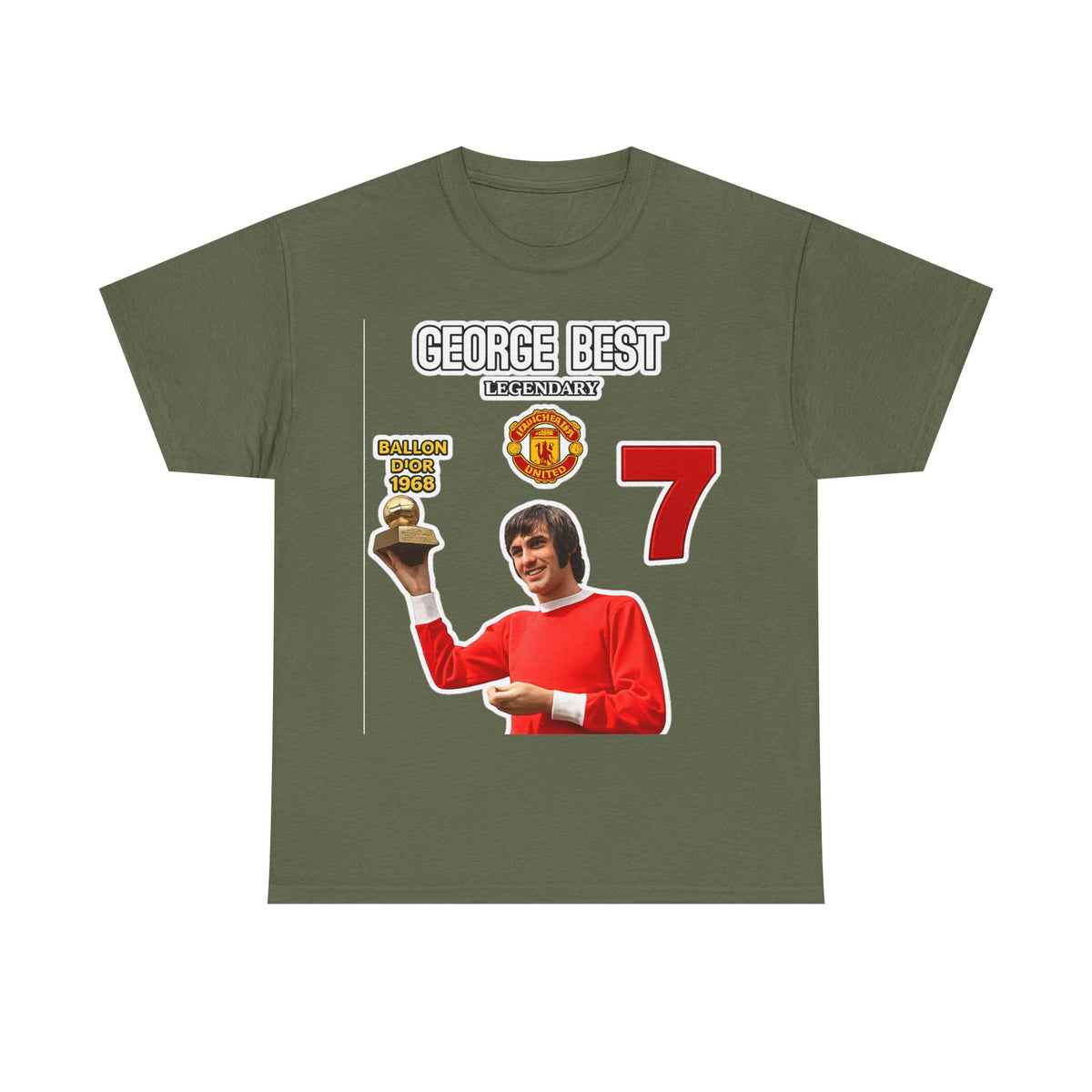 George Best Manchester United #7 Vintage Soccer T-Shirt – Ballon d'Or Tribute