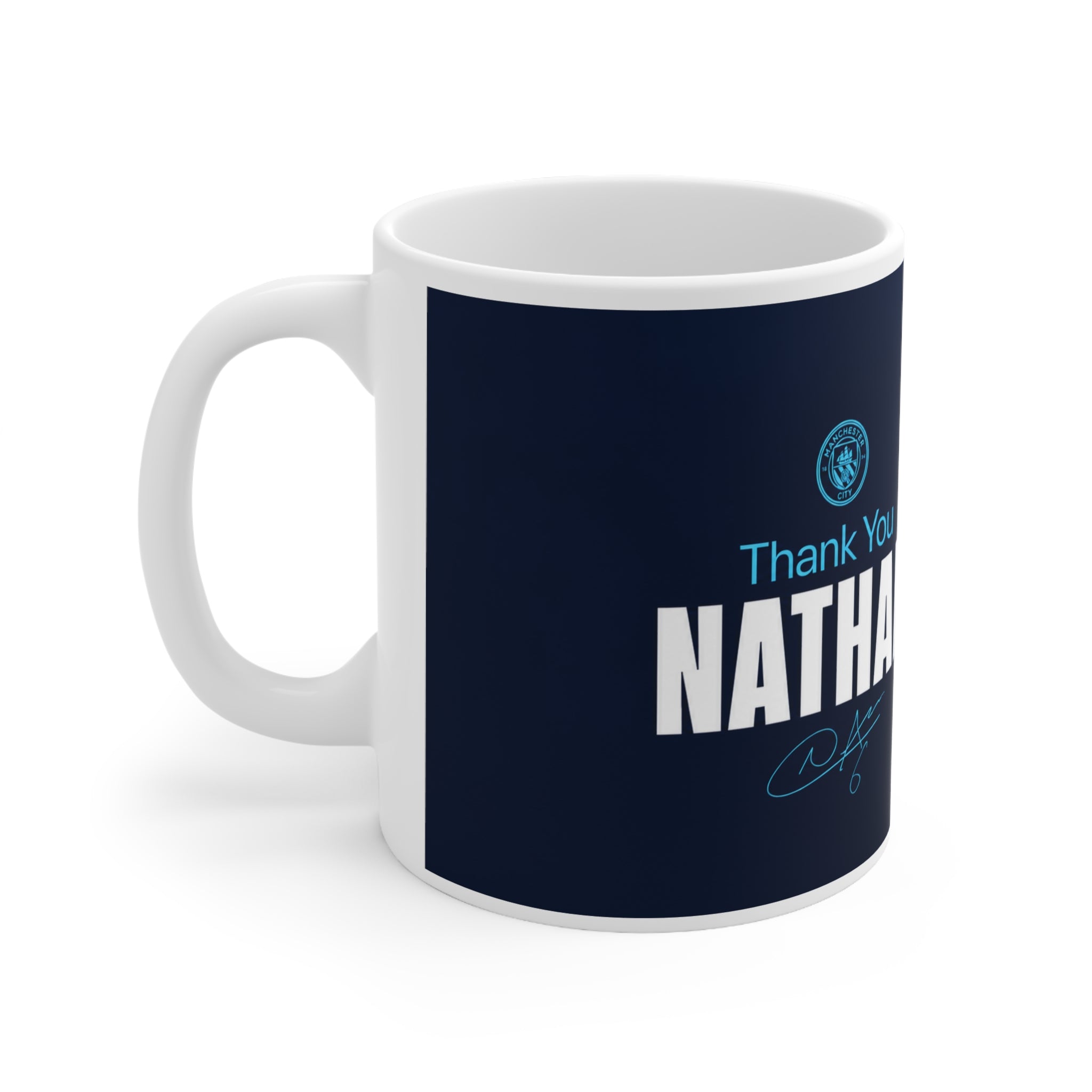 Nathan Aké Manchester City Thank You Ceramic Mug — 11oz & 15oz