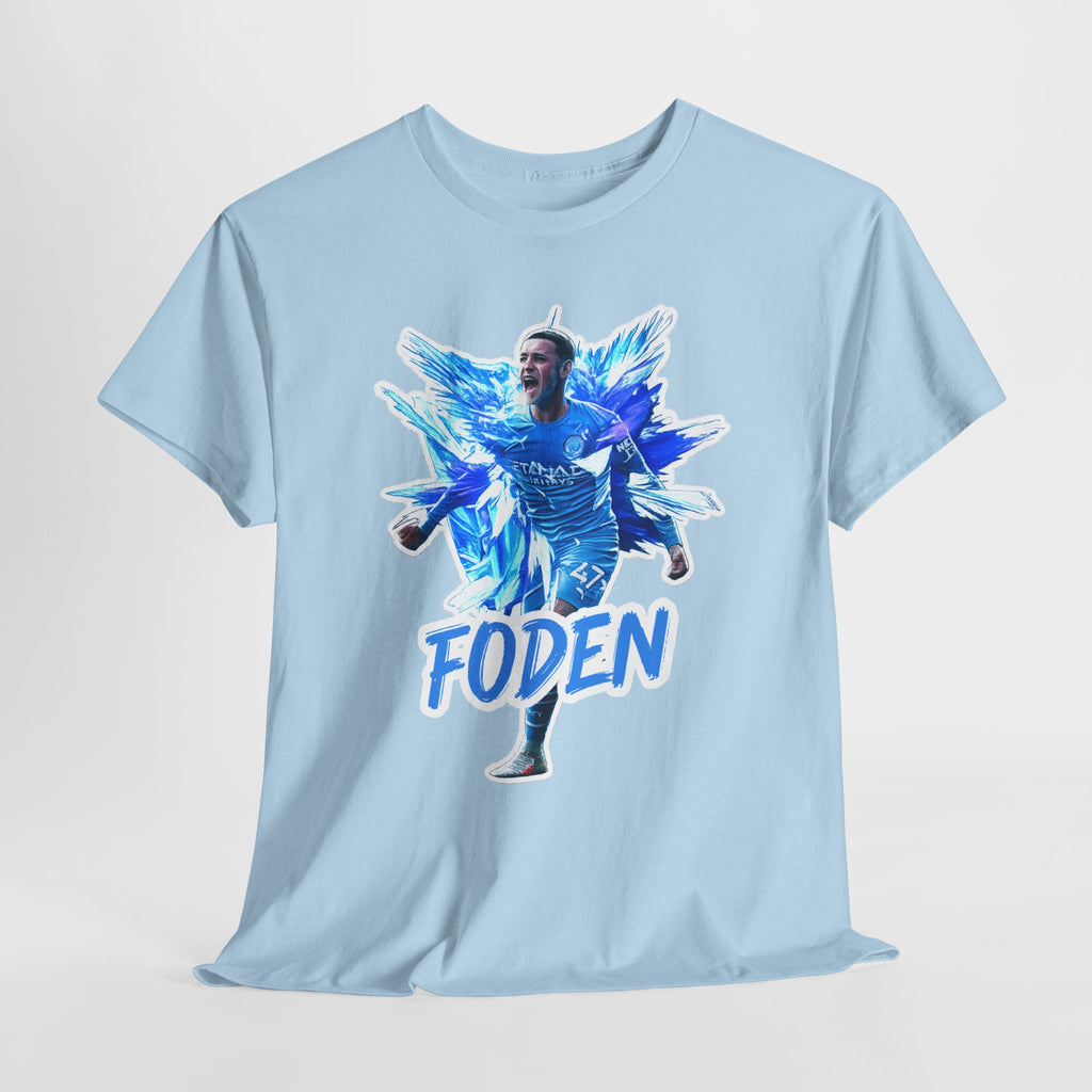 Phil Foden Manchester City Soccer T‑Shirt — Blue Graphic Football Fan Tee