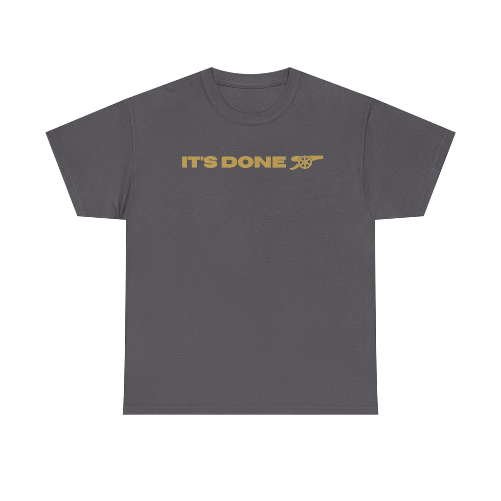It's Done Arsenal Champions T-Shirt – Minimalist Gold Script Tee