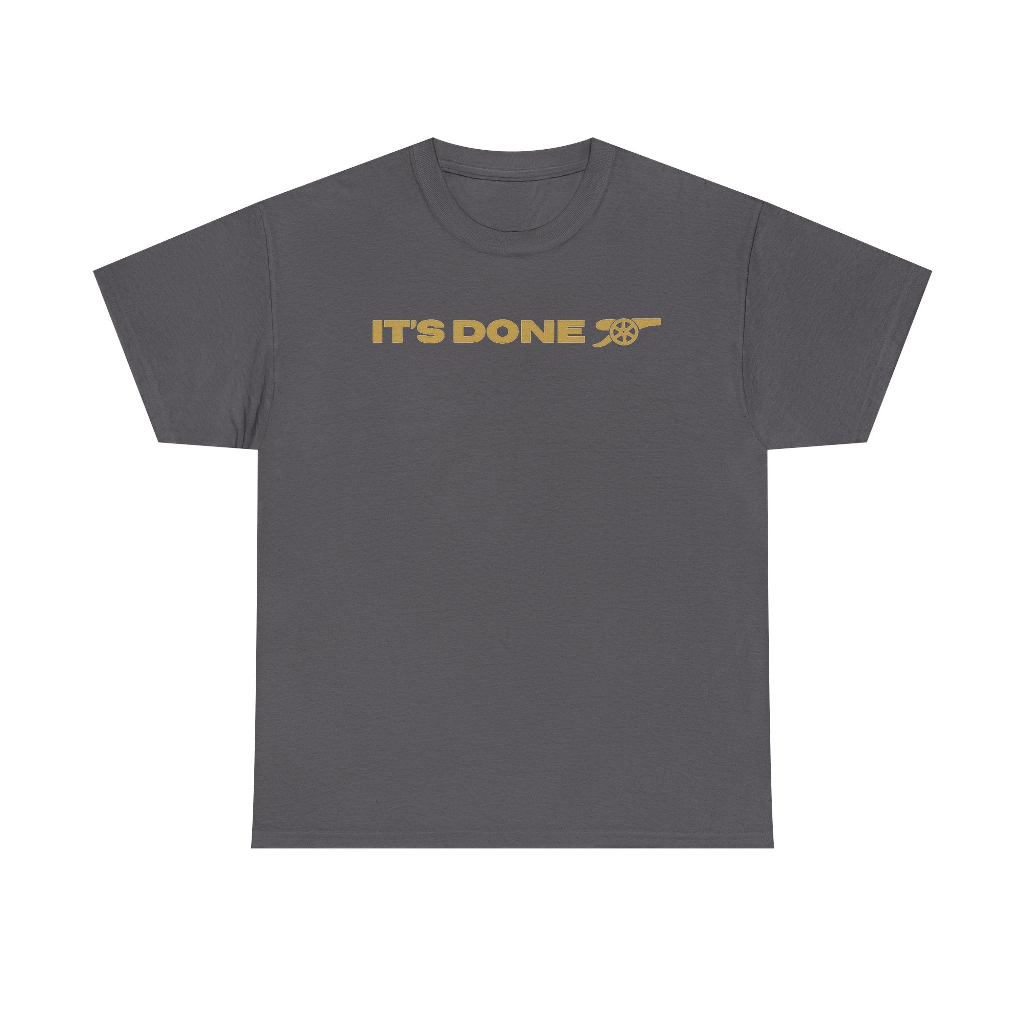 It's Done Arsenal Champions T-Shirt – Minimalist Gold Script Tee