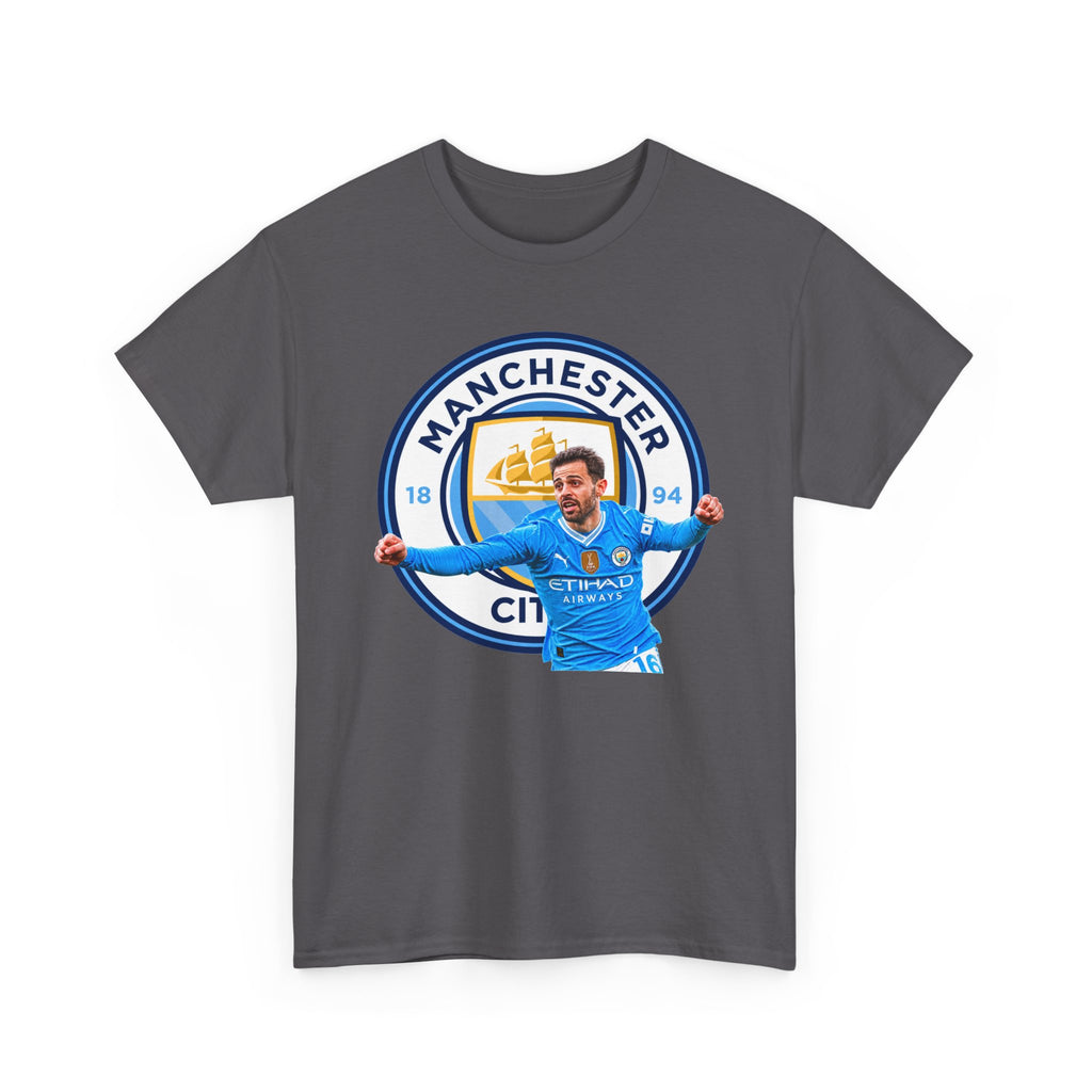 Bernardo SIlva Manchester City legend Cotton T‑Shirt — Blue Crest Football Tee