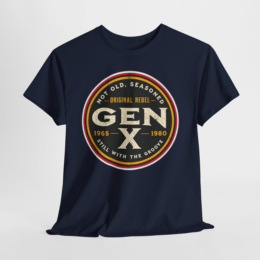Gen X Tee - 'Not Old, Seasoned' Vintage Rebel Graphic T-Shirt (1965-1980)