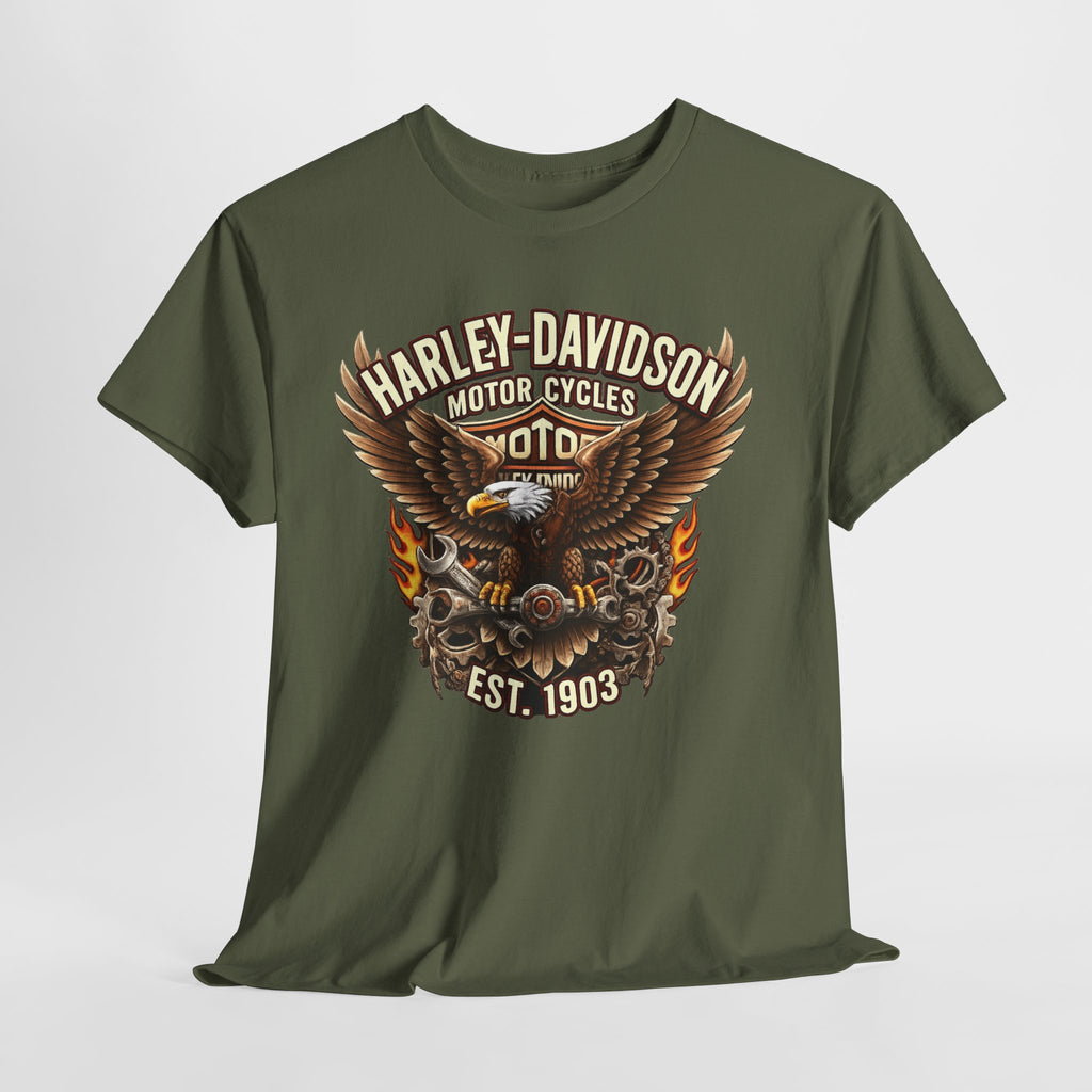 Harley-Davidson Eagle Flame Tee — Retro Motorcycle Graphic T-Shirt