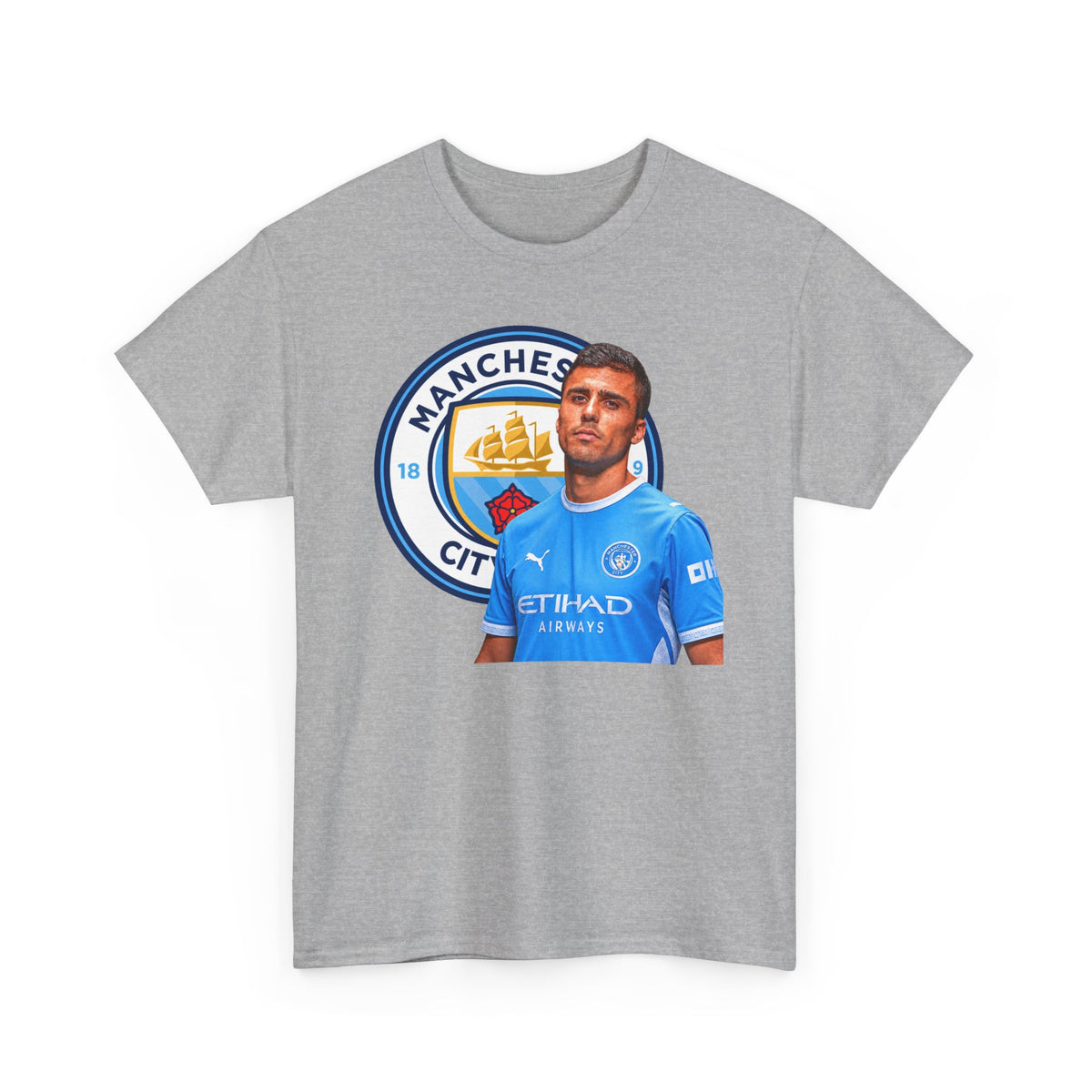 Rodri Manchester City Legend Football Tee — Player Portrait Soccer Shirt