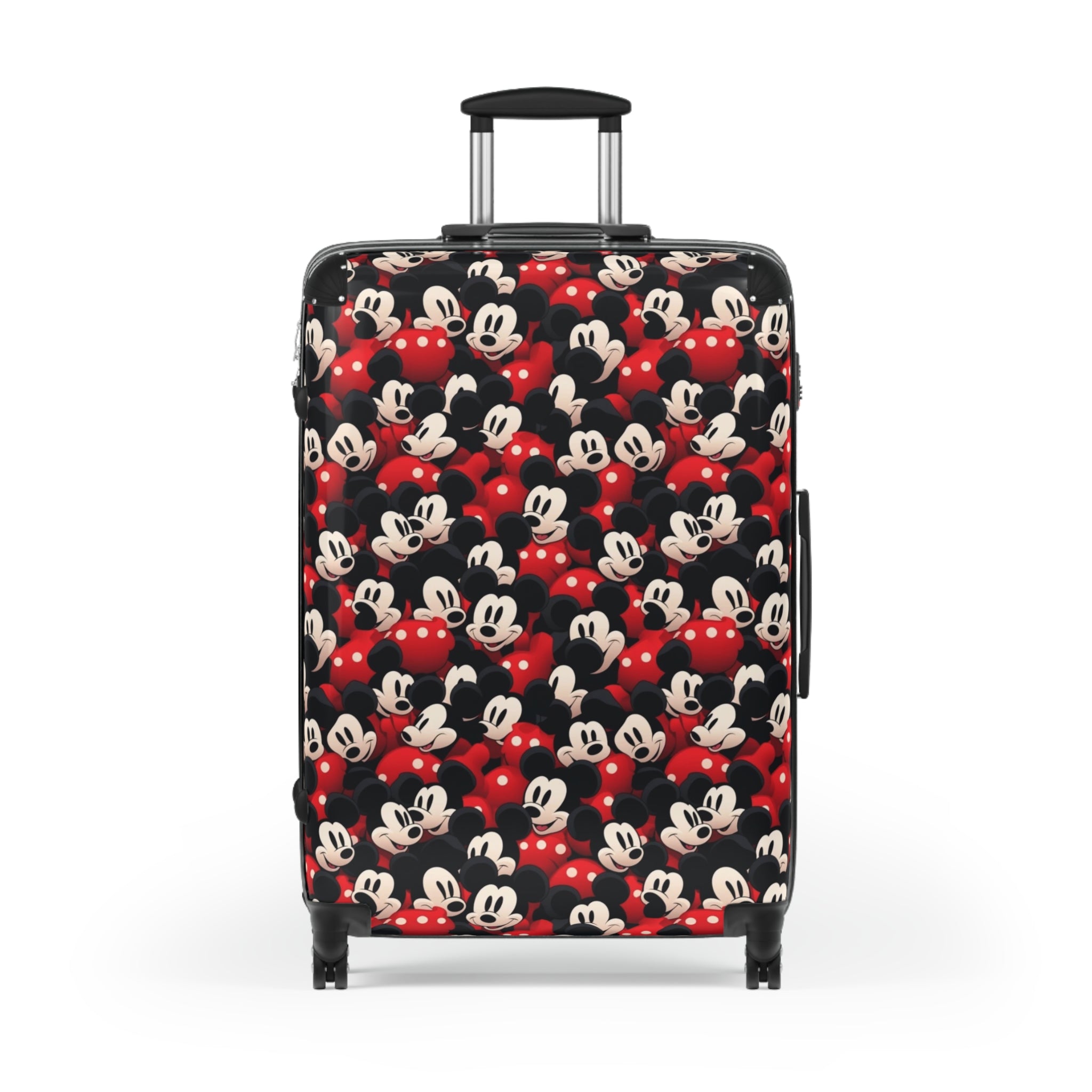 Mickey Mouse Pattern Carry-On Suitcase – Retro Disney Travel Luggage