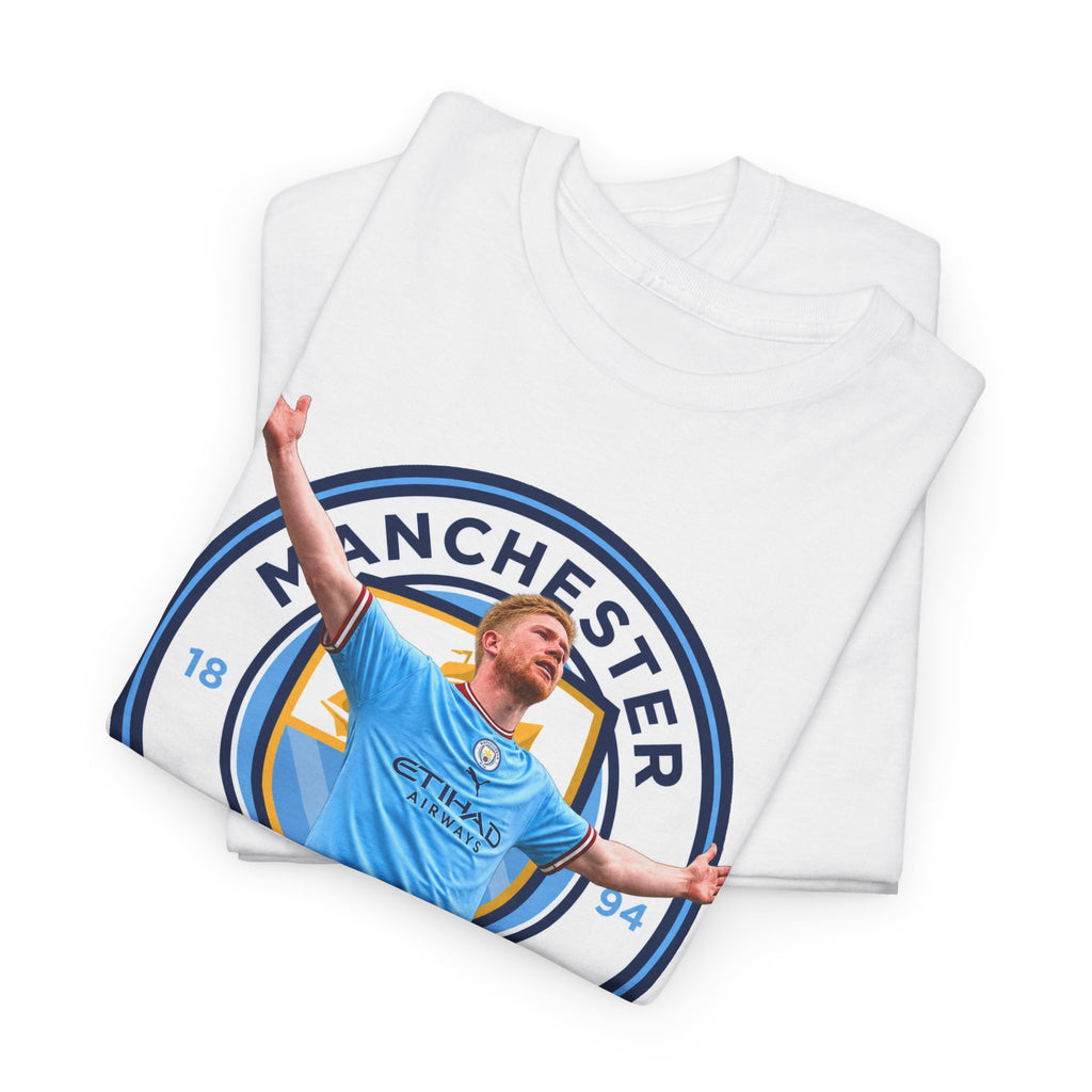 Kevin De Bruyne Manchester Football Club Legend Cotton T-Shirt — Player Celebration Graphic T-Shirt