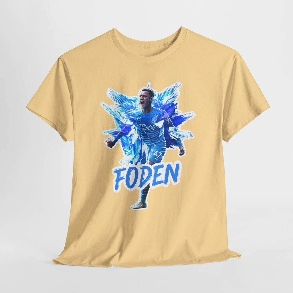 Phil Foden Manchester City Soccer T‑Shirt — Blue Graphic Football Fan Tee