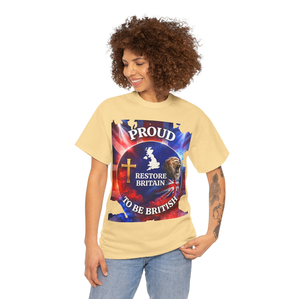 Proud to Be British Restore Britain Cotton T‑Shirt
