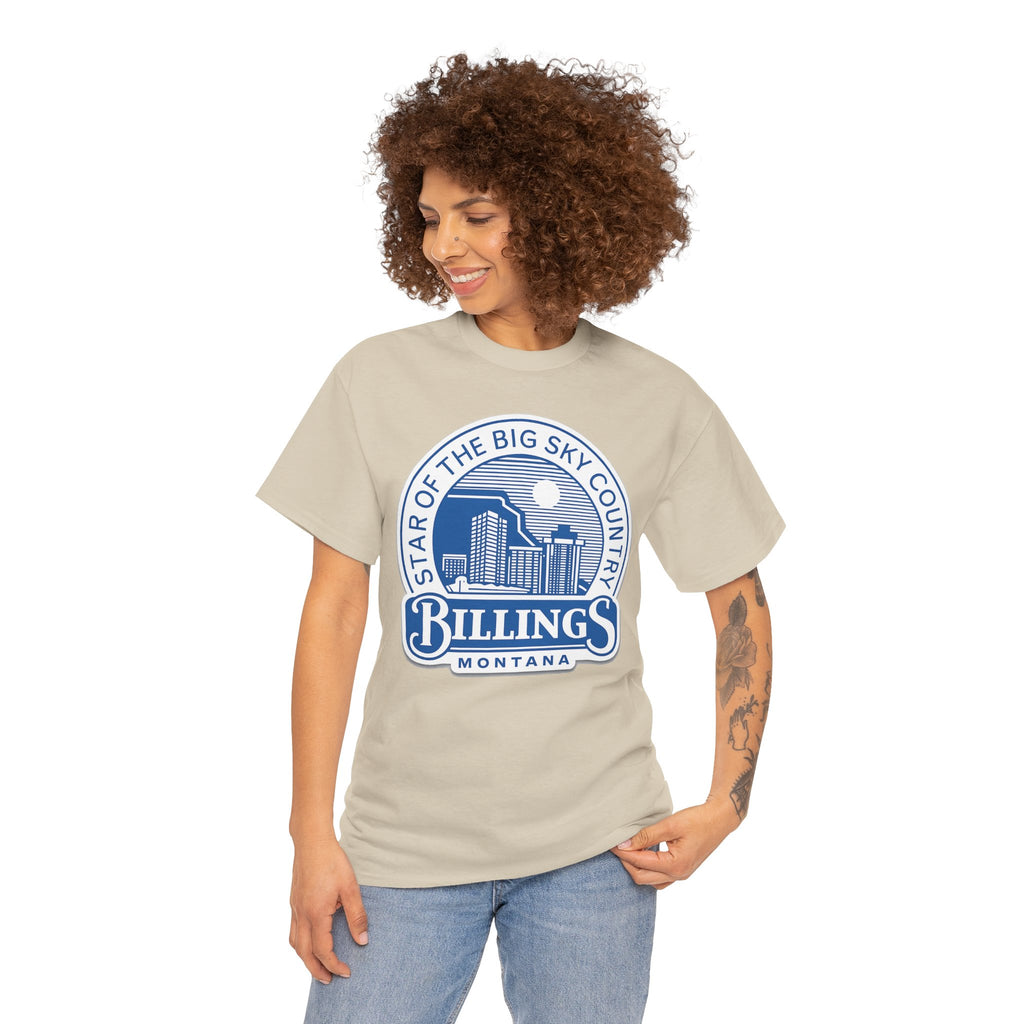 Billings Montana Tee — "Star of the Big Sky Country" Retro City Skyline T-Shirt