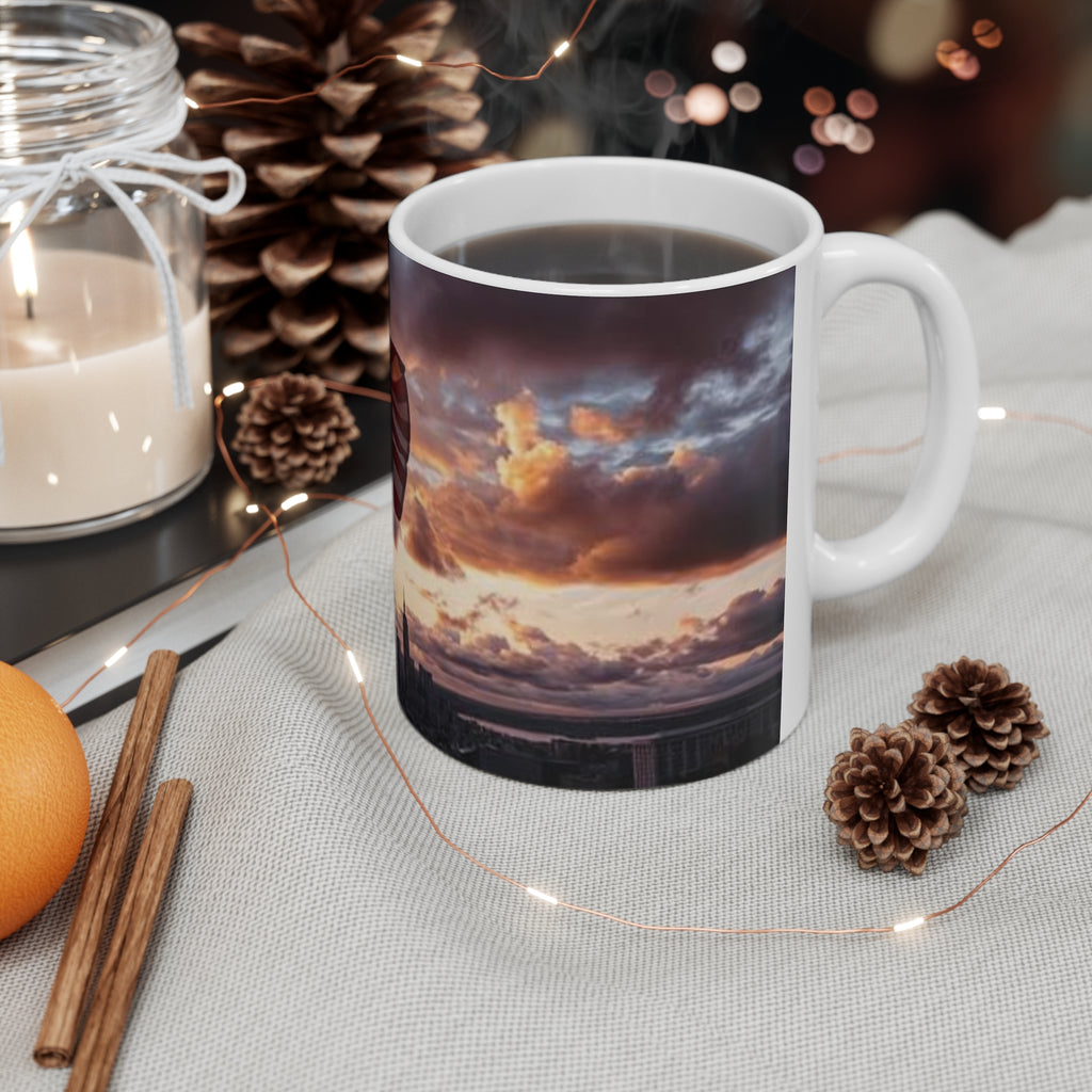 American Flag Sunrise Ceramic Coffee Mug — Patriotic USA 11oz & 15oz