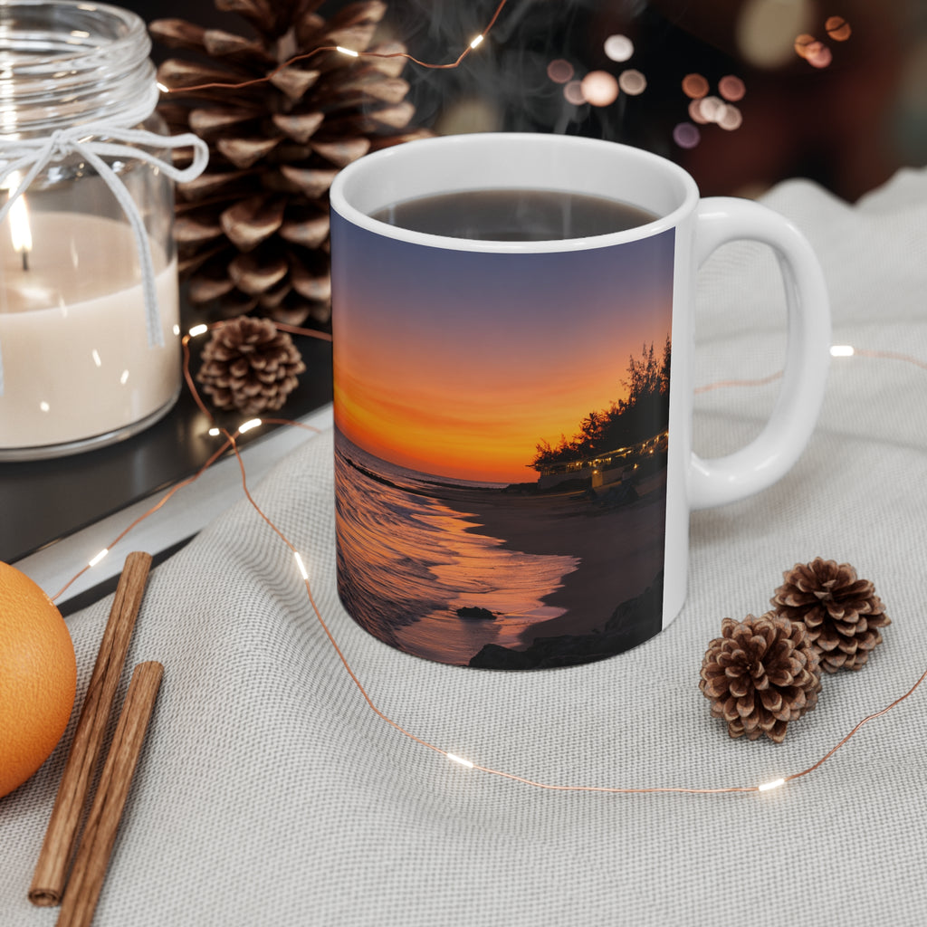 Barbados Sunset Ocean Ceramic Mug — 11oz & 15oz Coffee Cup