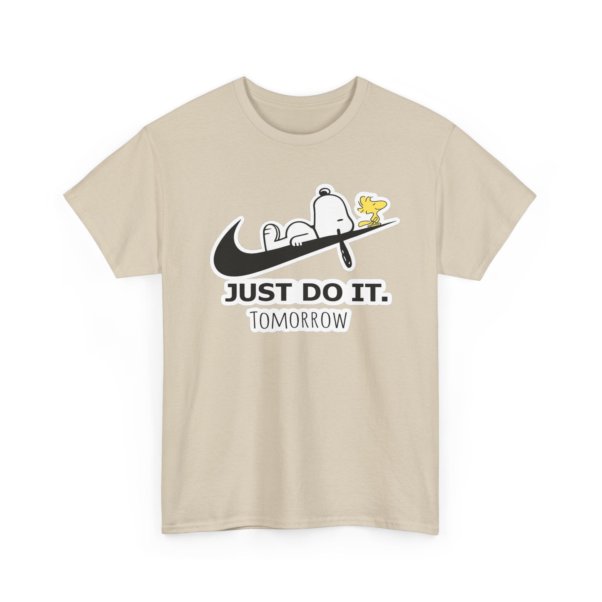 Snoopy "Just Do It Tomorrow" Graphic Cotton T-Shirt