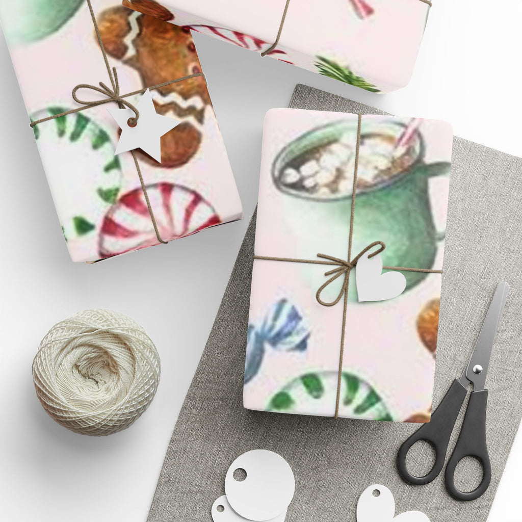 Gingerbread and Candy Canes Wrapping Papers