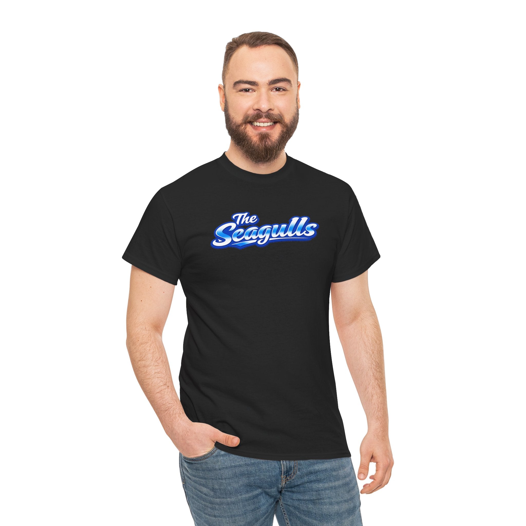 Seagulls Football Script Logo Cotton T-Shirt