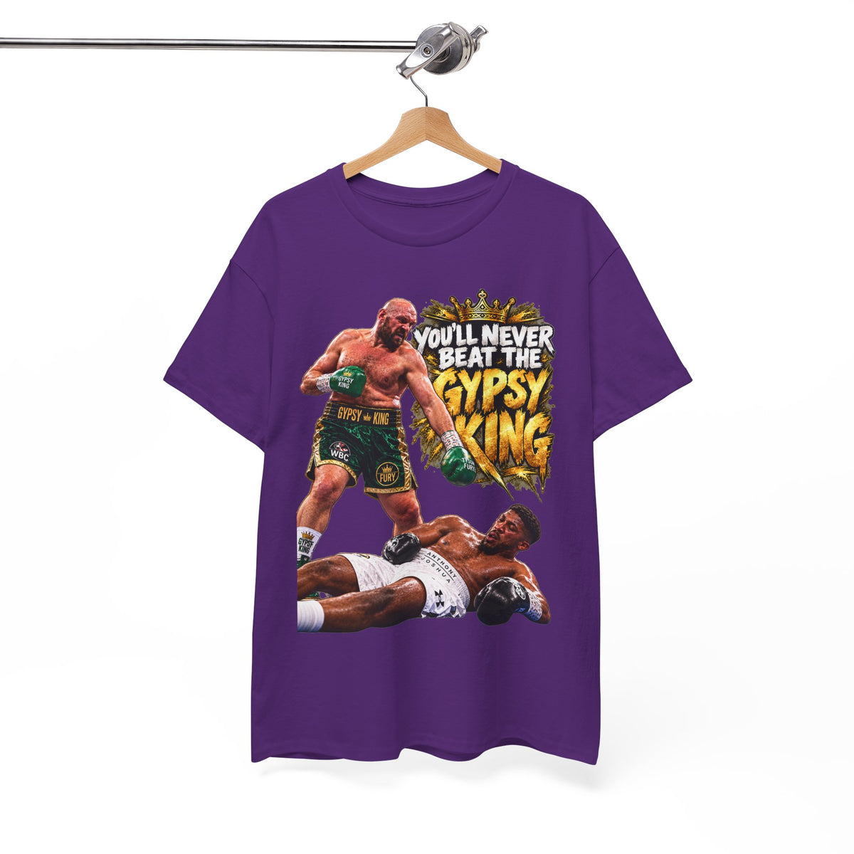 Boxing Graphic Tee – "You'll Never Beat the Gypsy King" Fight Shirt