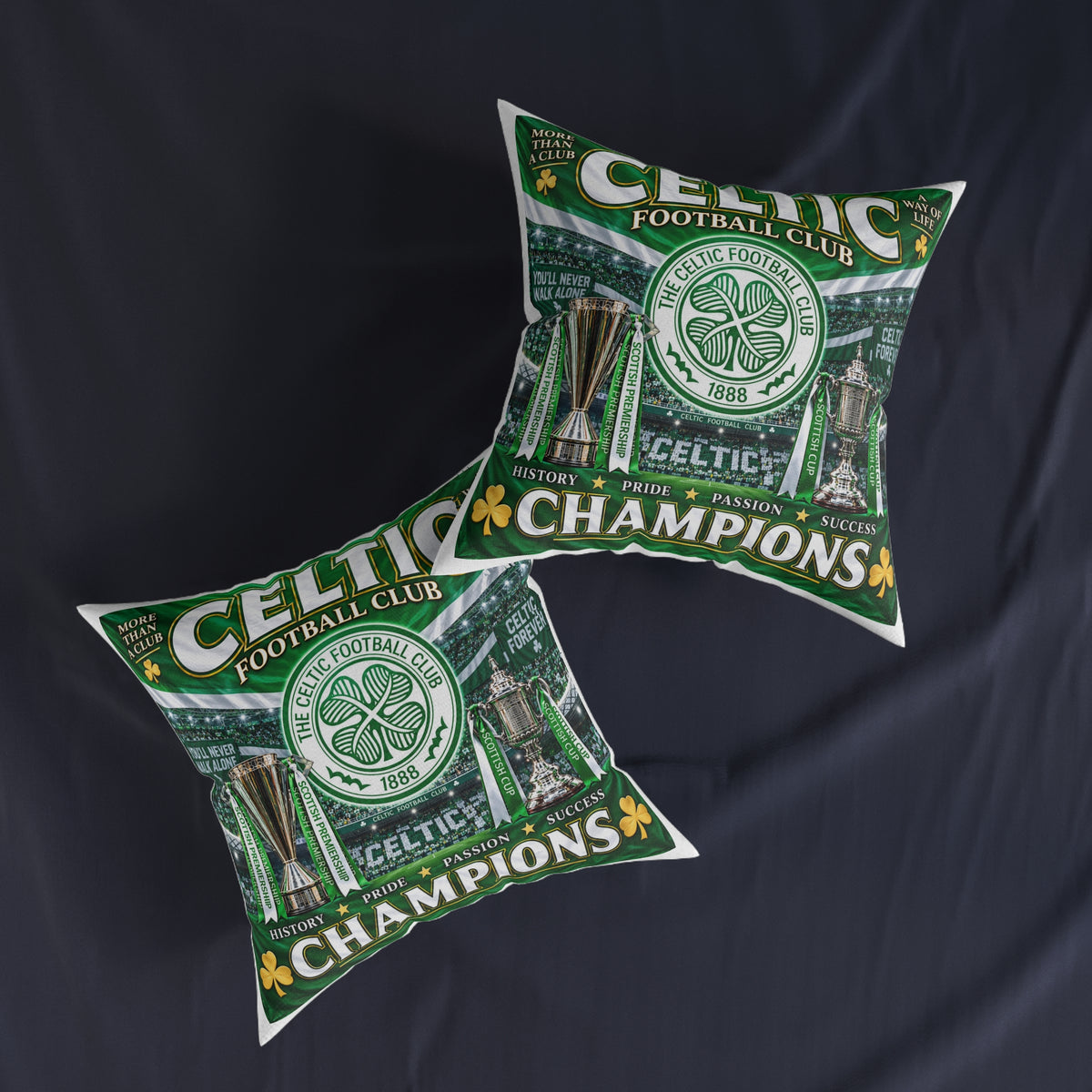 Celtic Football Club Champions Square Pillow